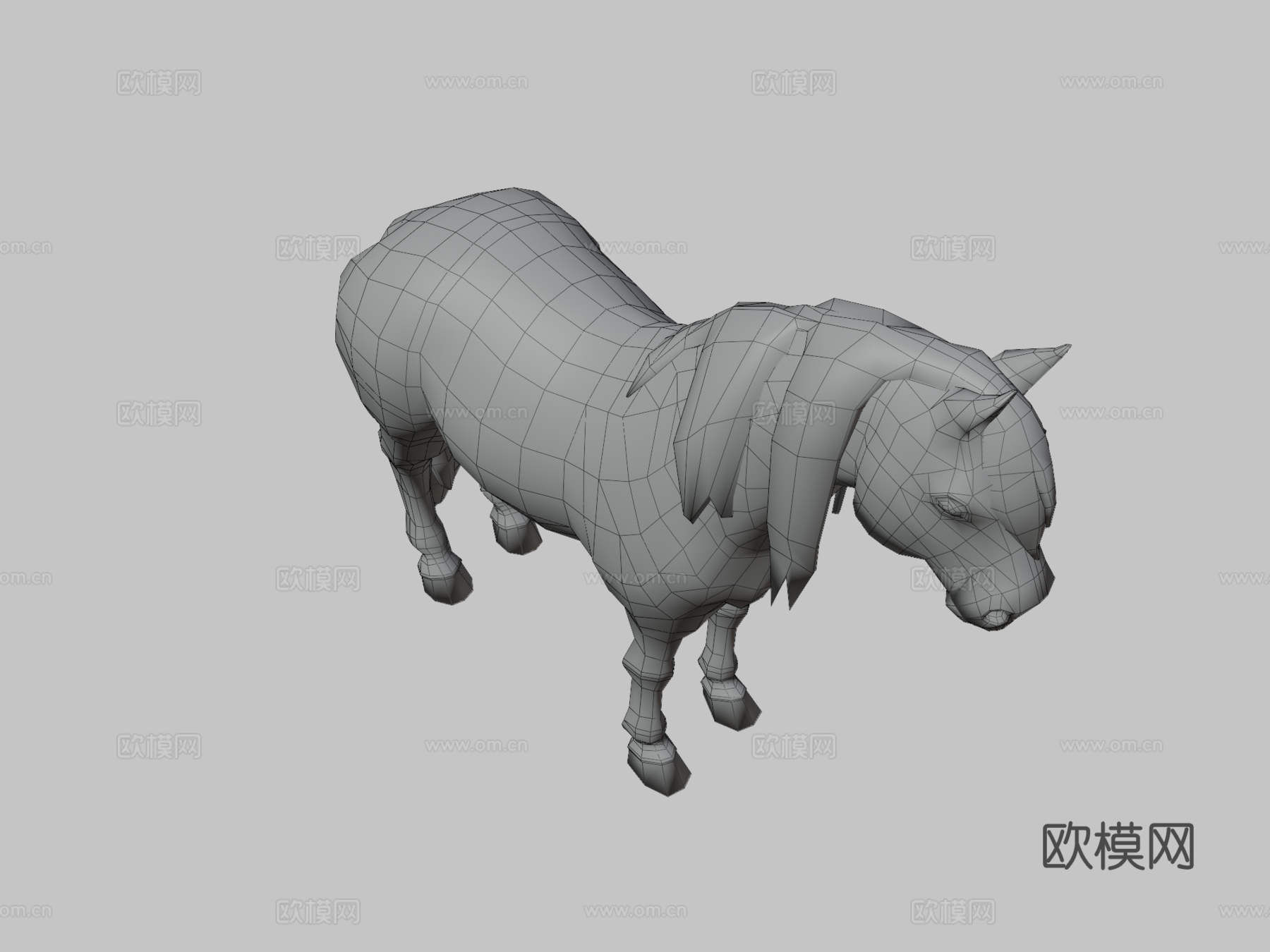 哈弗林格马3d模型