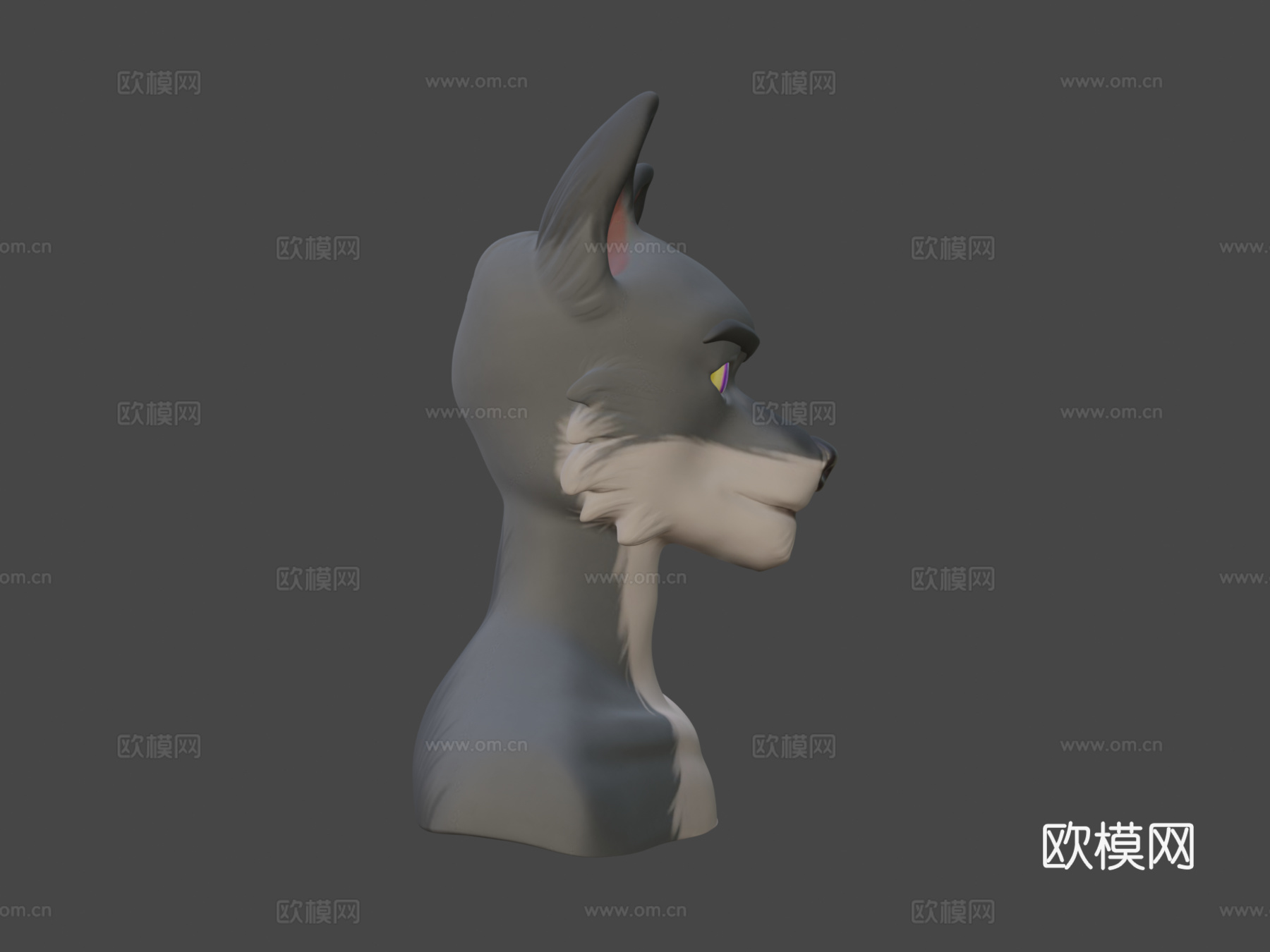 兽人男性头部研究-优化版3d模型