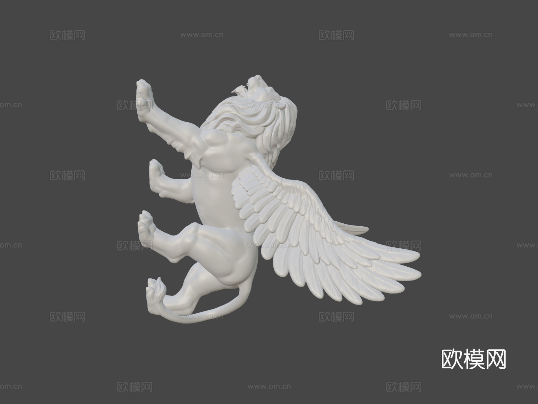 带翼狮子3d模型