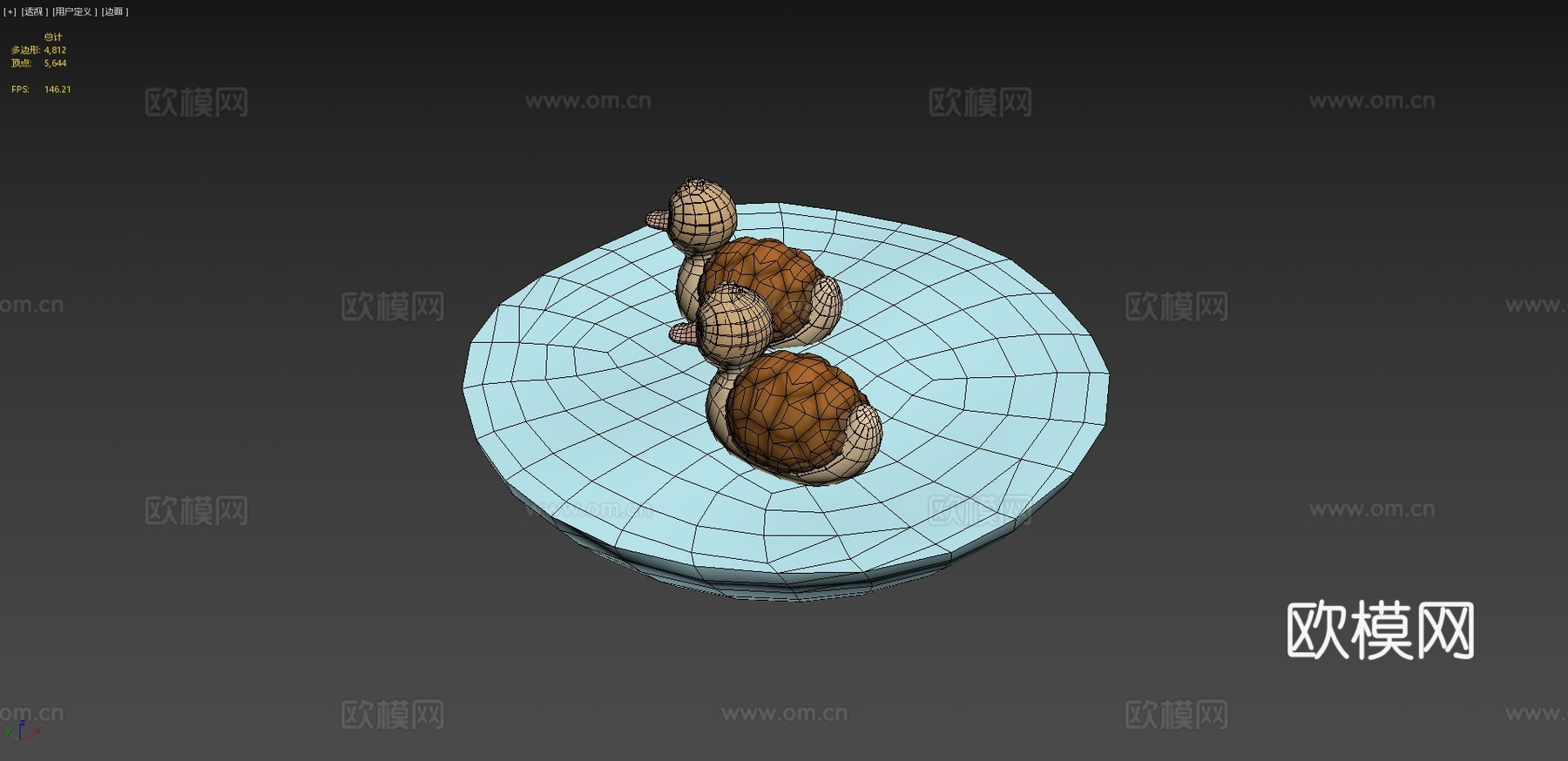 龟鸭3d模型