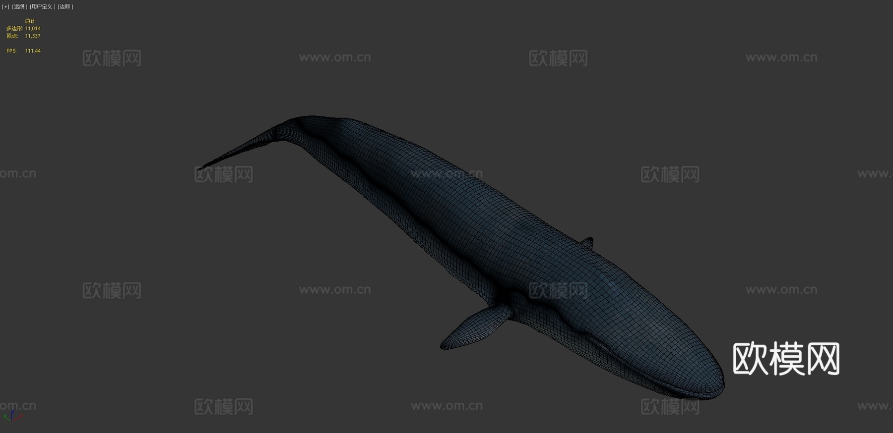 蓝鲸su模型下载（渲染图4）