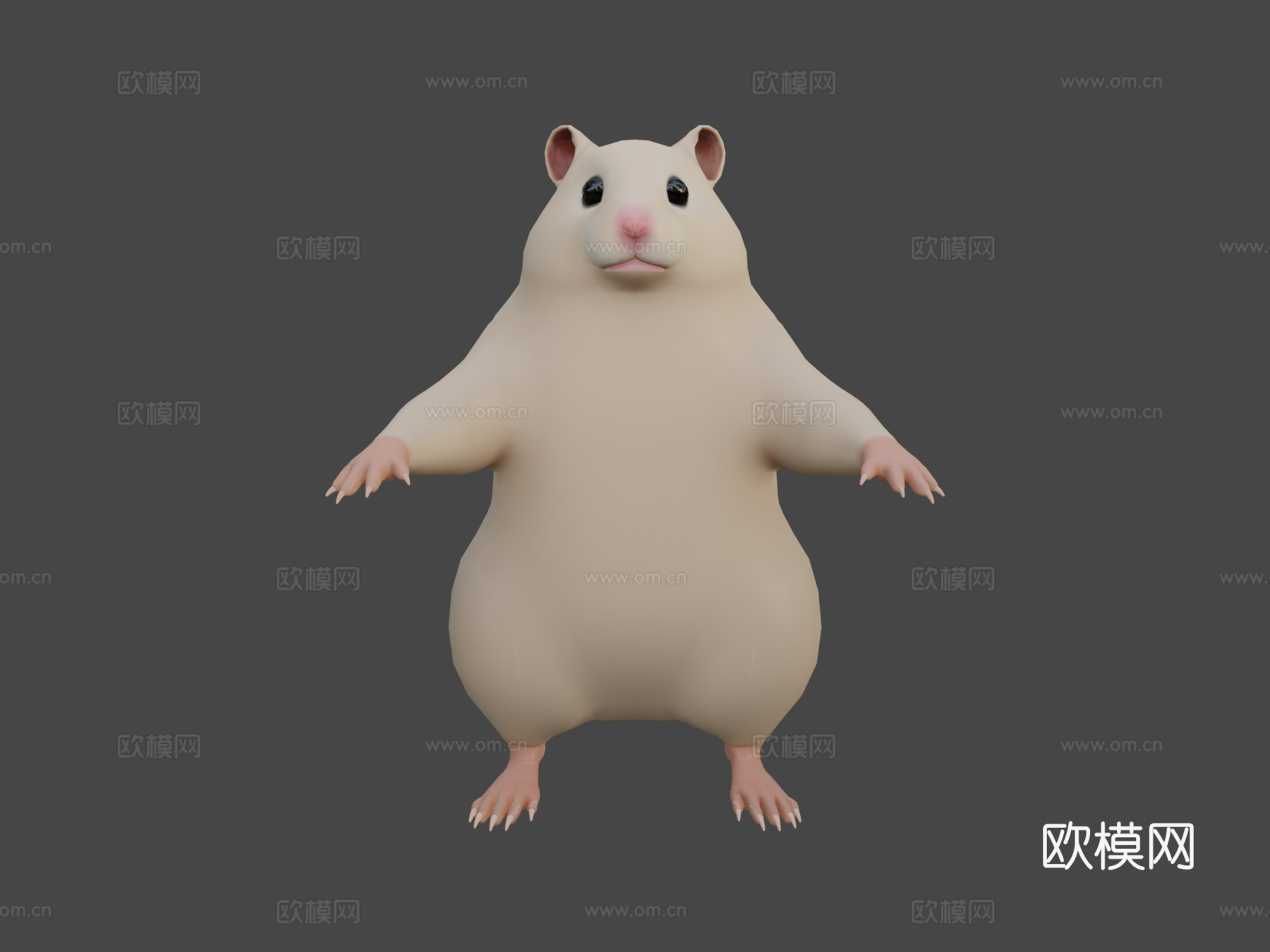 仓鼠3d模型下载（渲染图8）