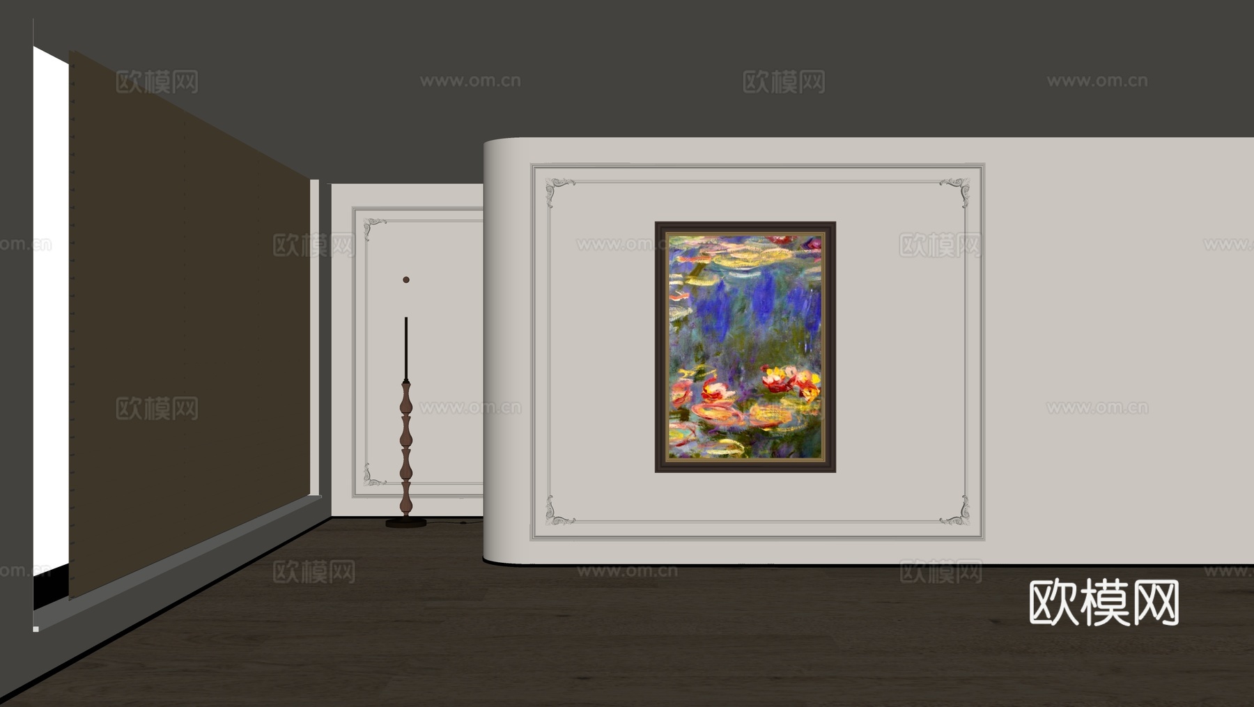 美式装饰画su模型