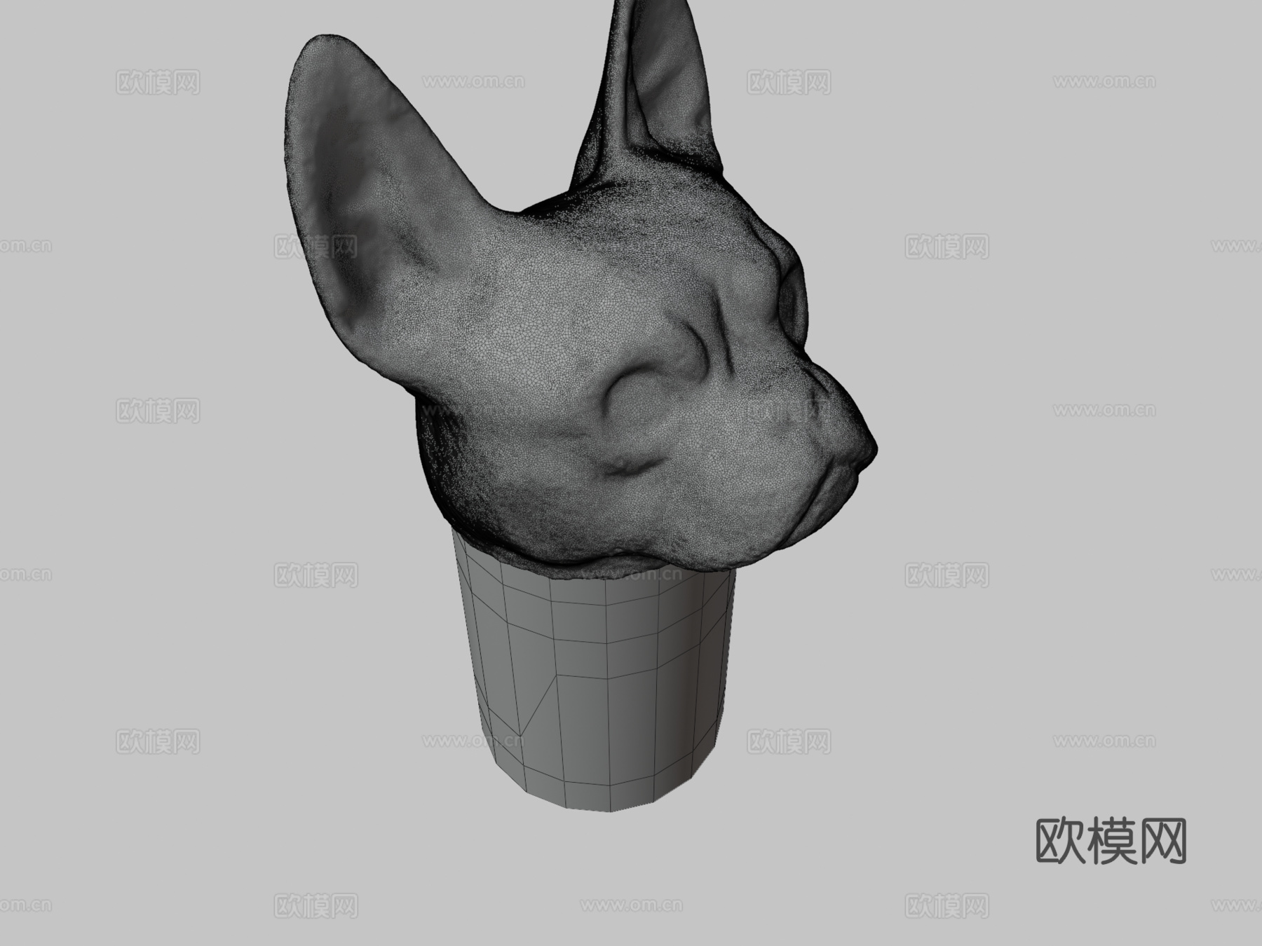 狗头3d模型