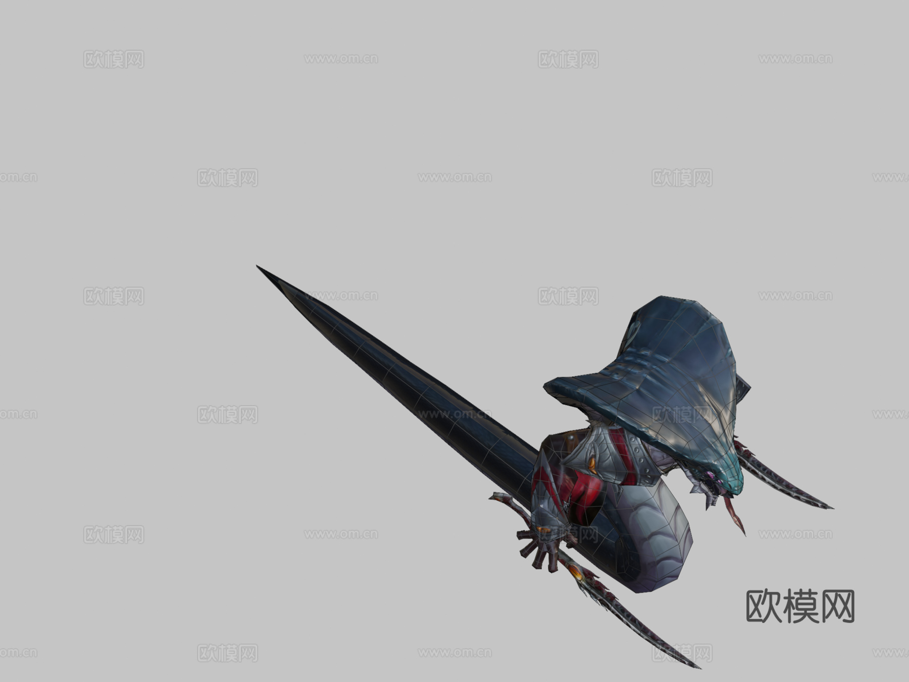 眼镜蛇首领怪物3d模型