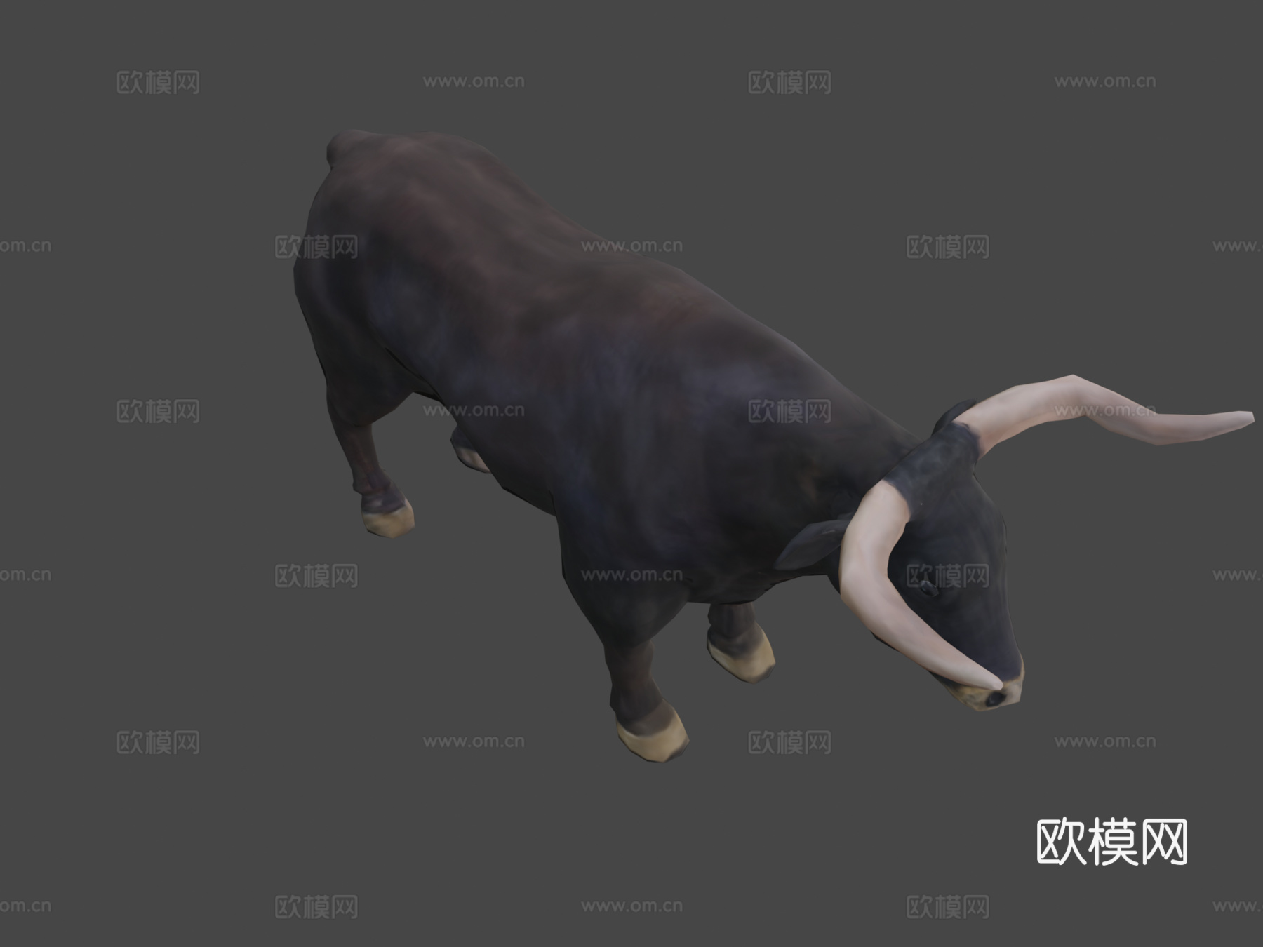 公牛3d模型