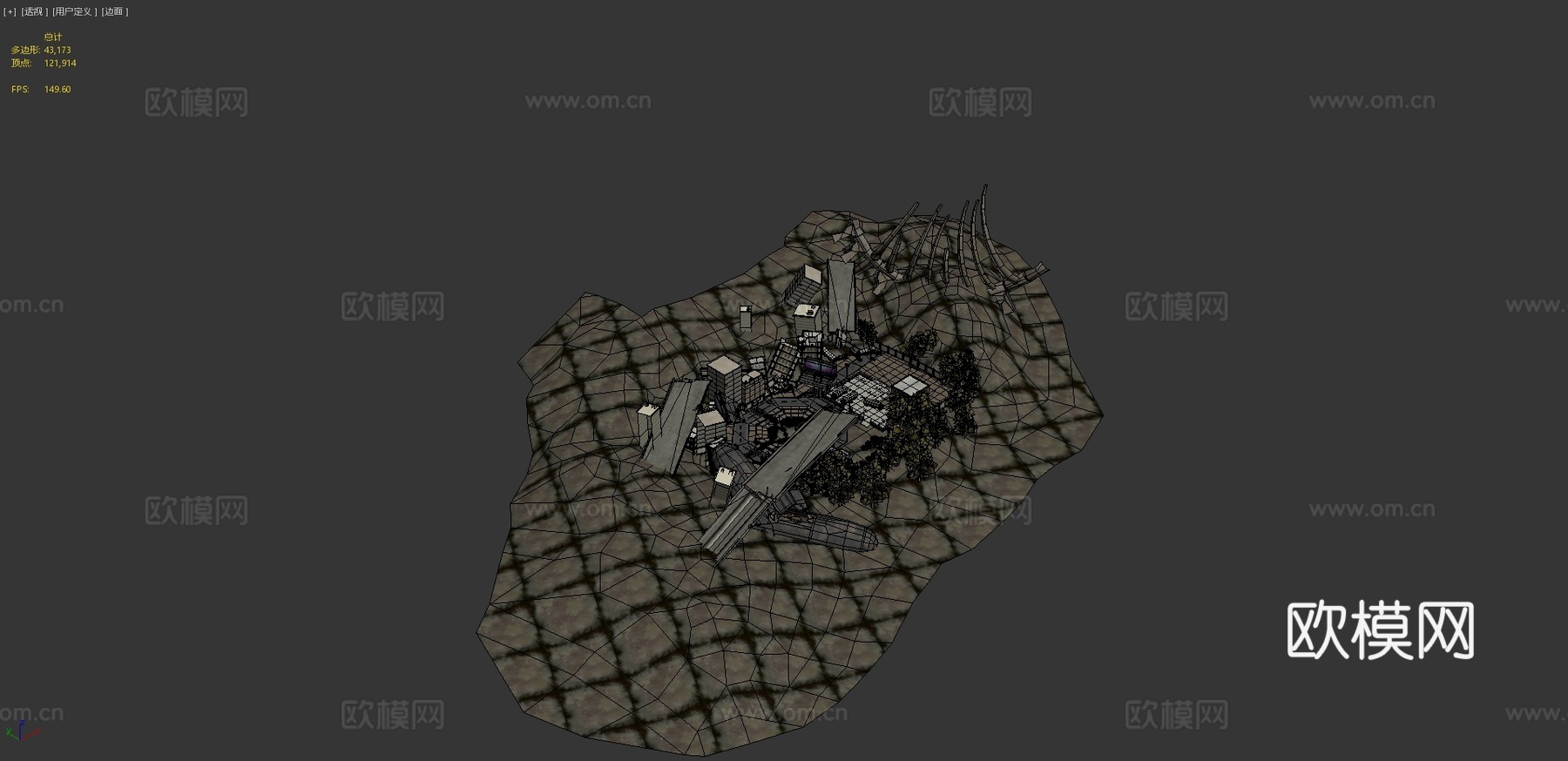 FreeFire旧狂暴大厅3D模型OBJ3d模型