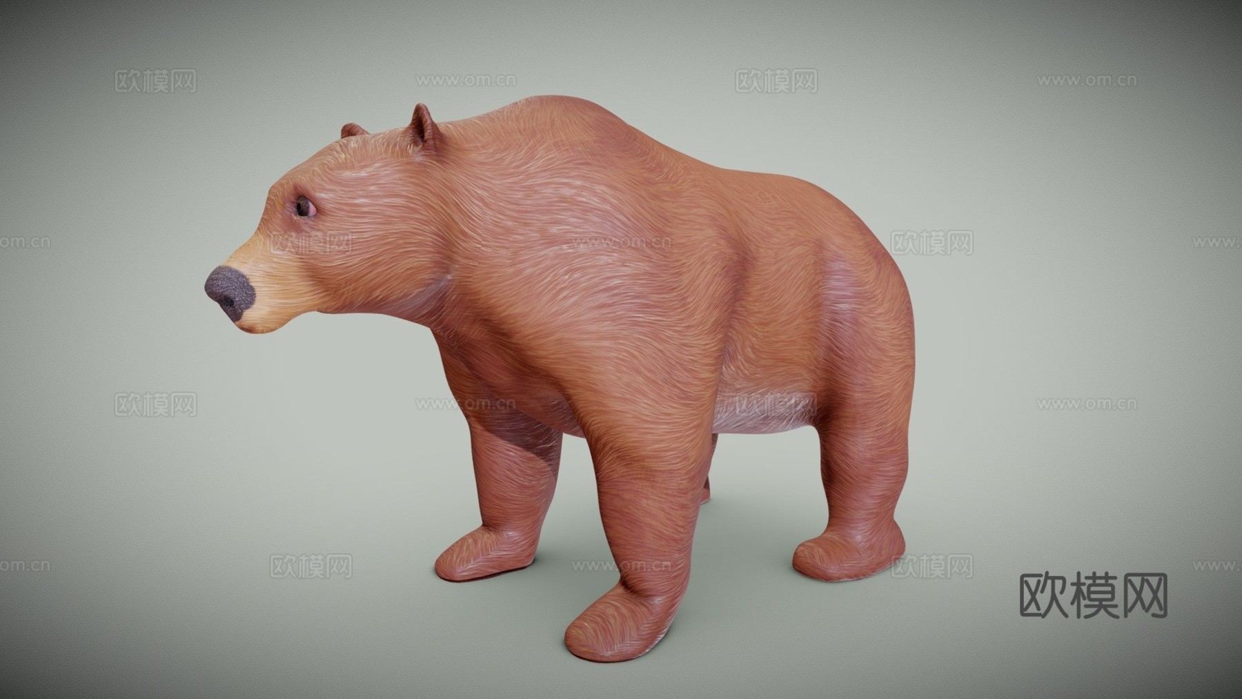 雕塑小屋-熊3d模型