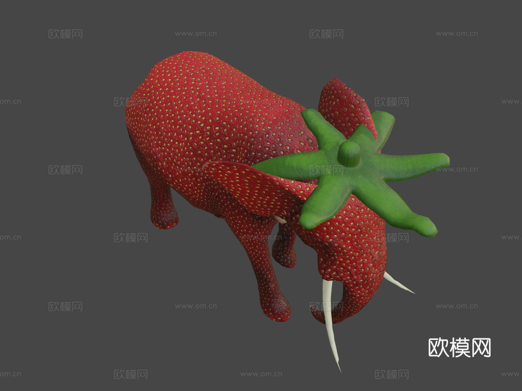 草莓大象3d模型