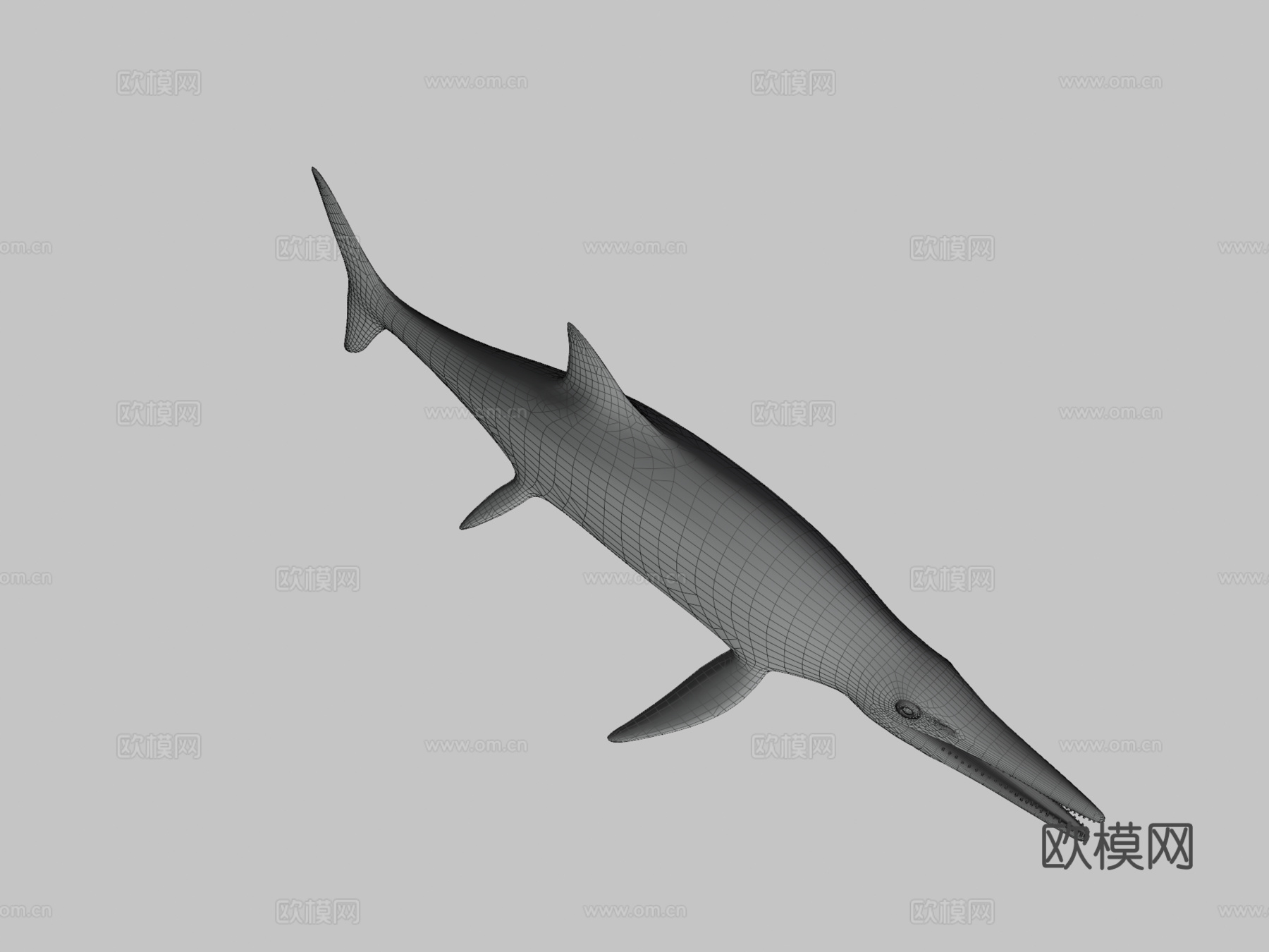 鱼龙3d模型