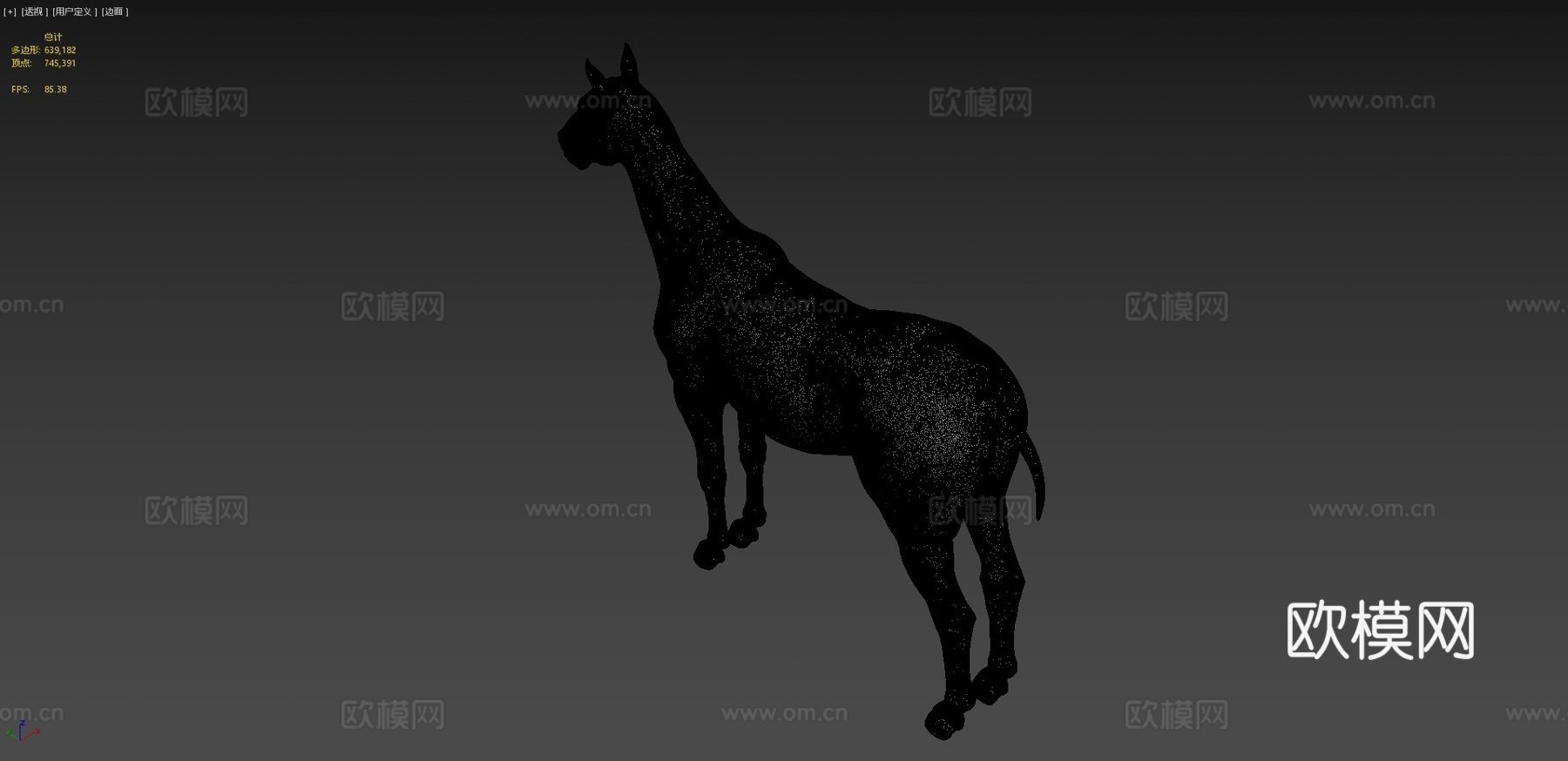 写实马雕塑3d模型