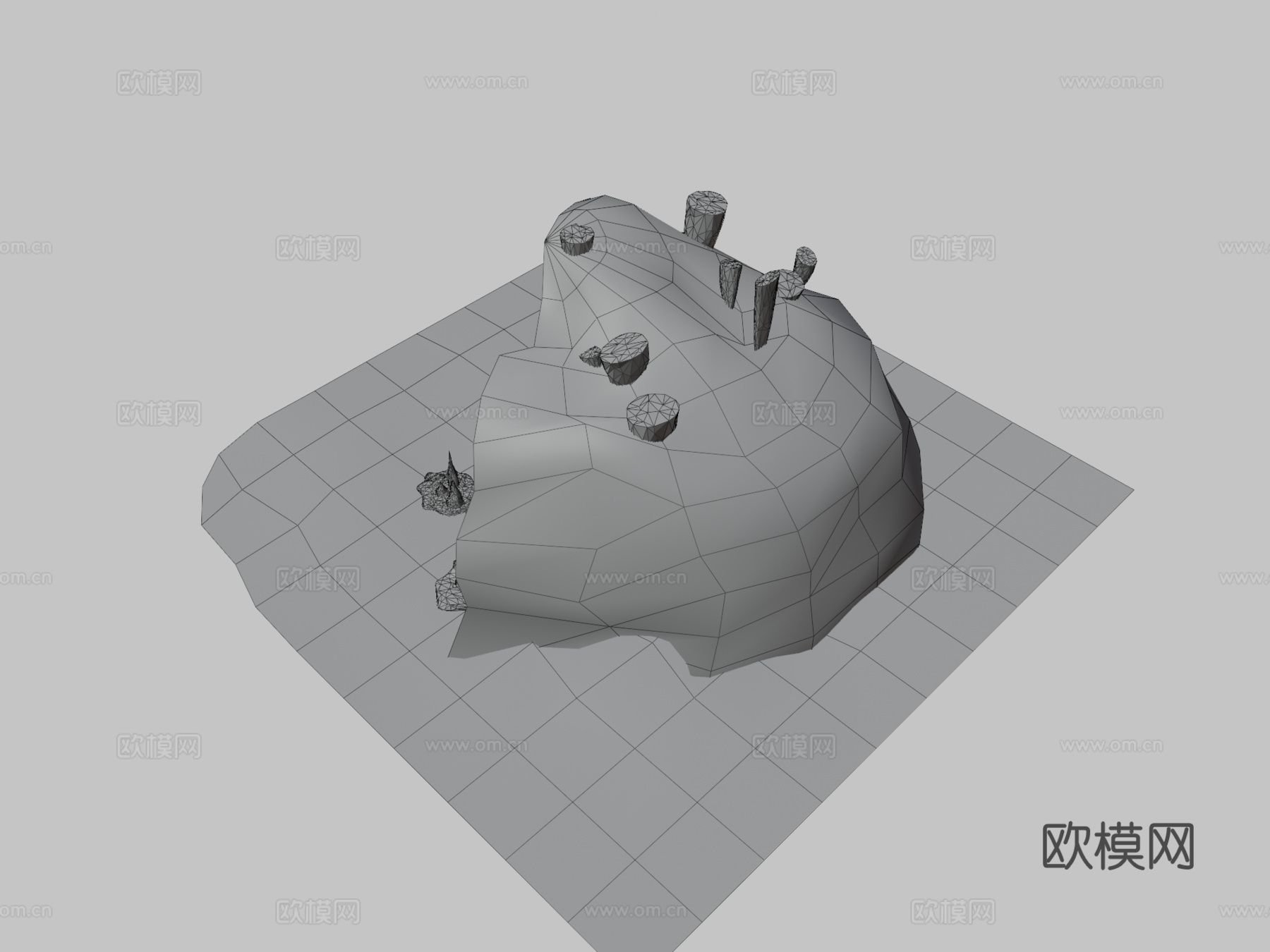 地狱景观立体模型3d模型