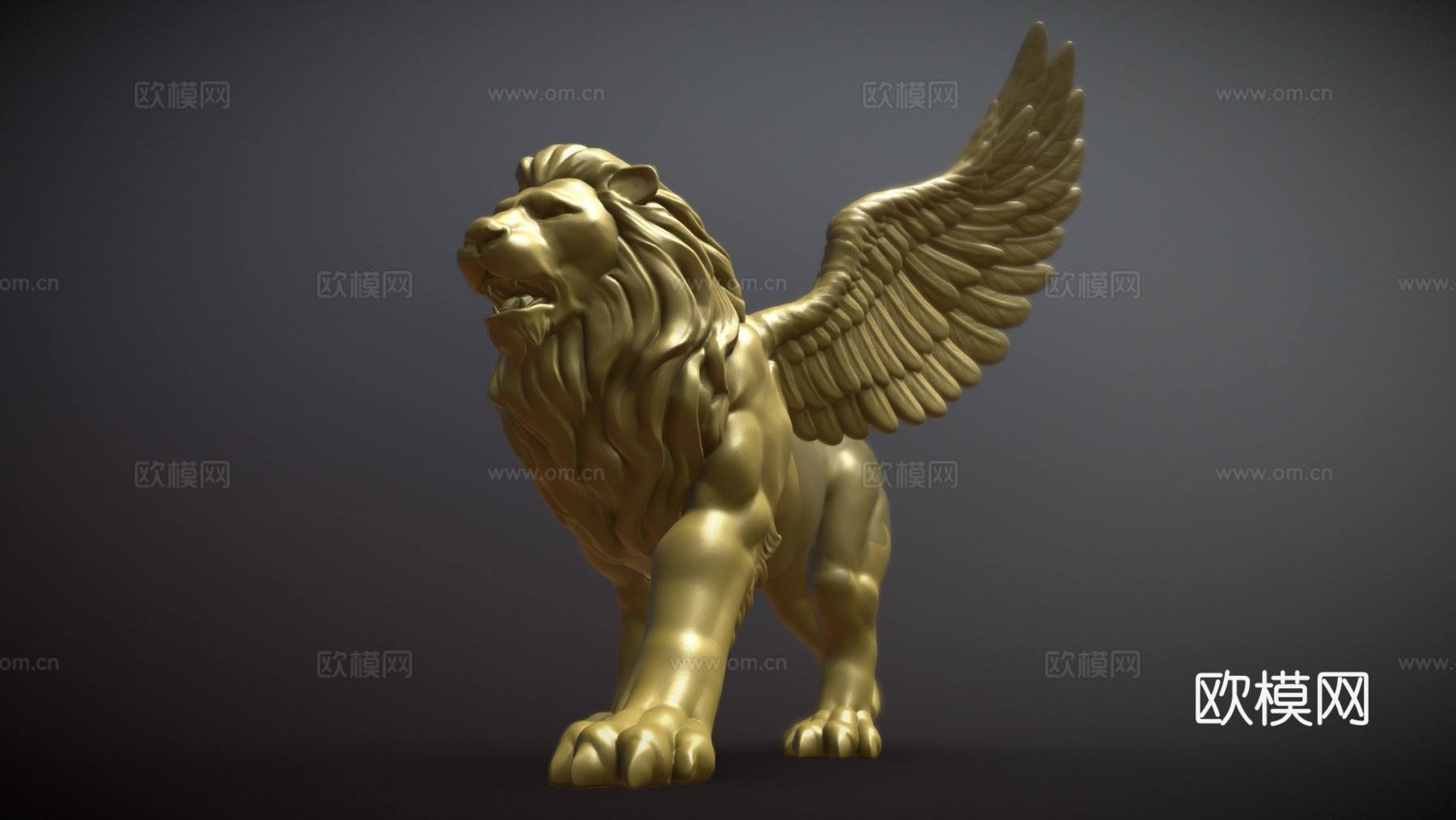 带翼狮子3d模型