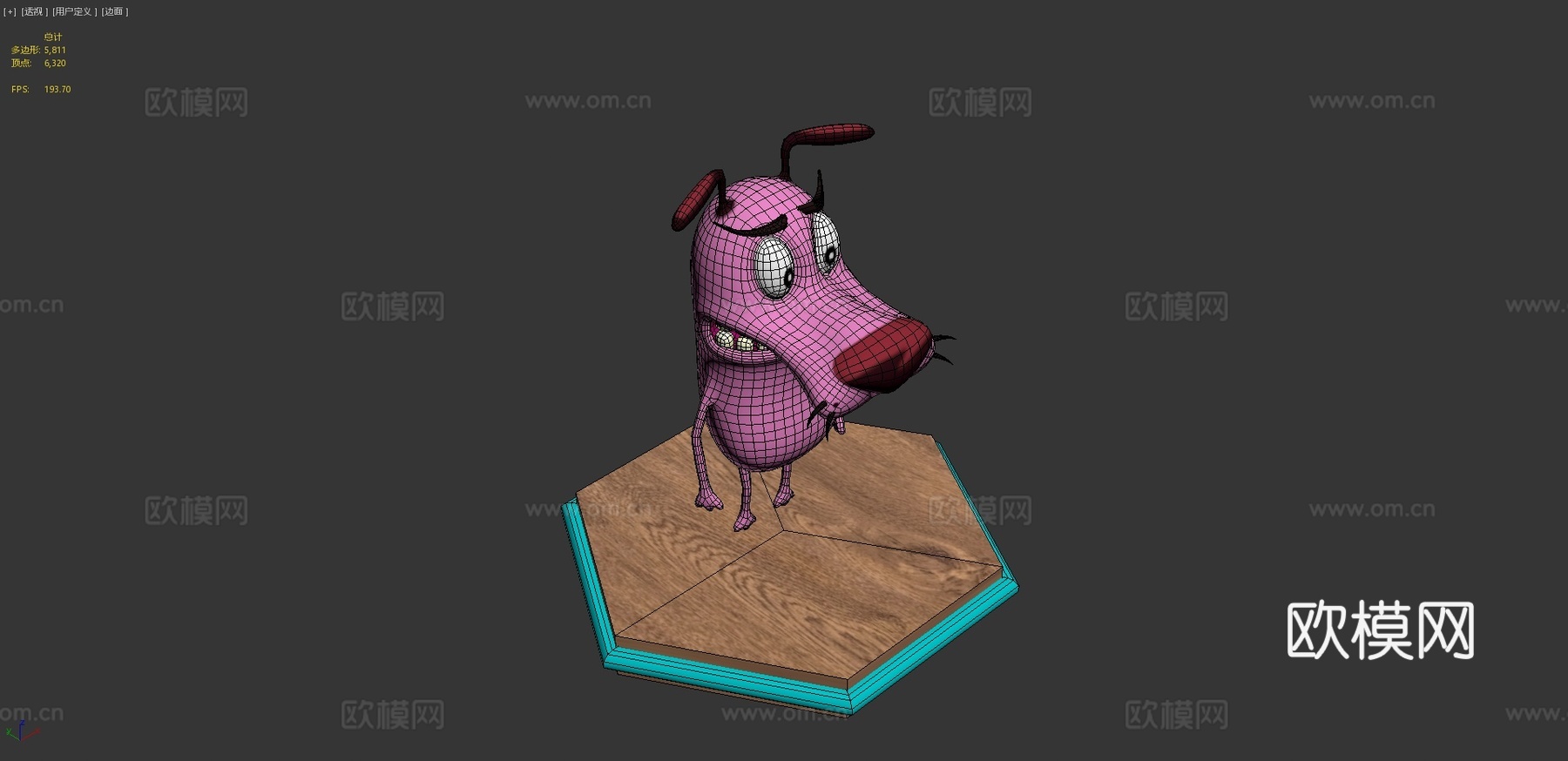 胆小狗英雄3d模型