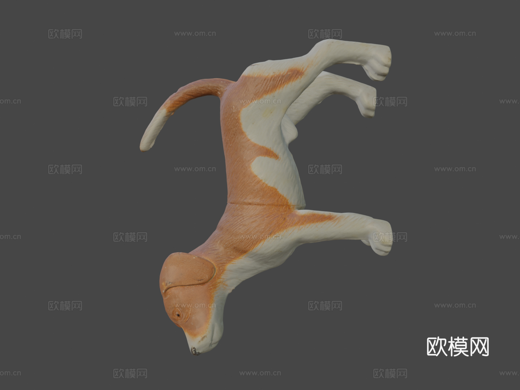 塑料玩具狗-原始扫描(安德烈·斯波涅塔(斯波尼亚))3d模型