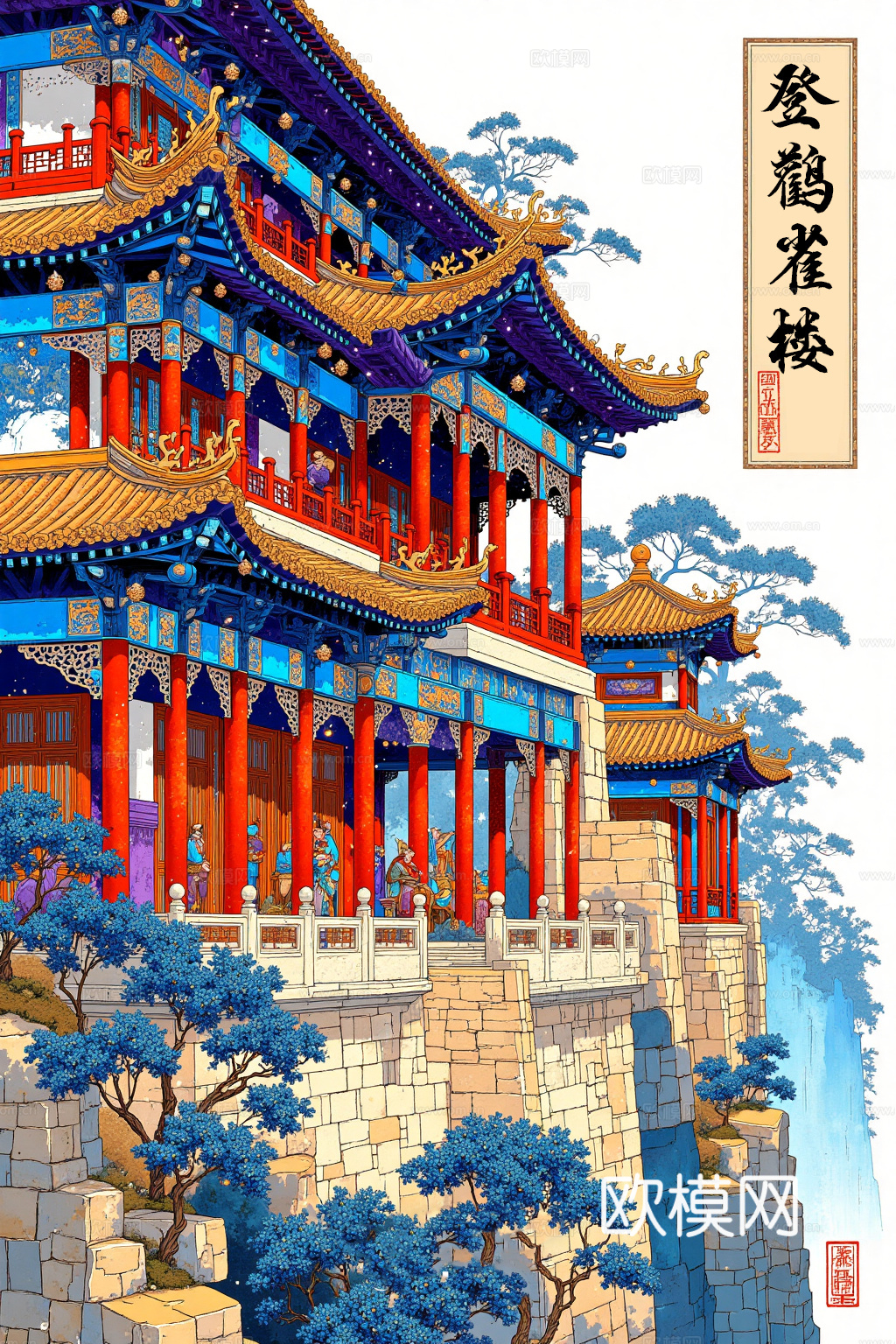 古建风景挂画 装饰画
