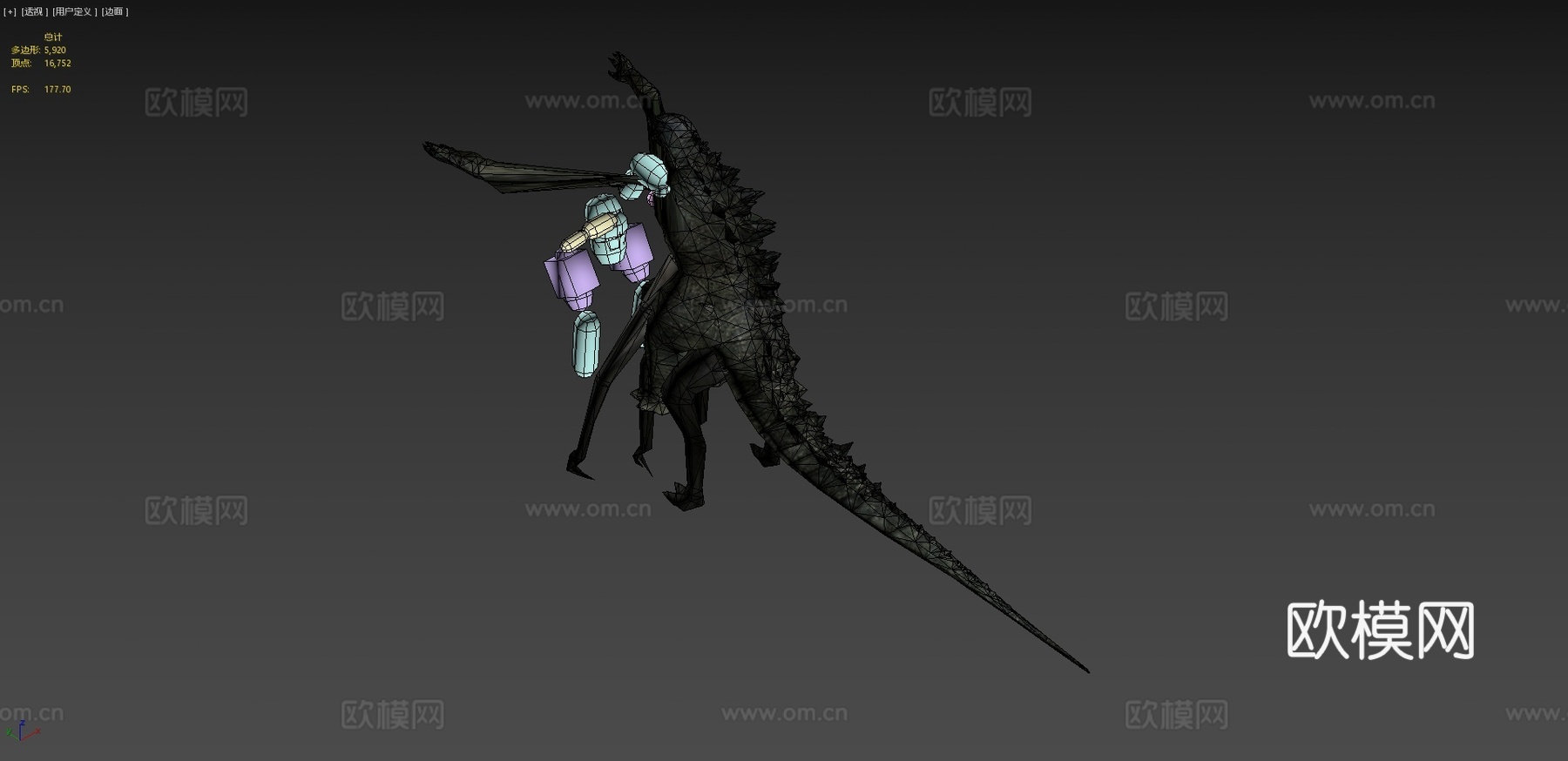 哥斯拉2014-死亡之吻3d模型
