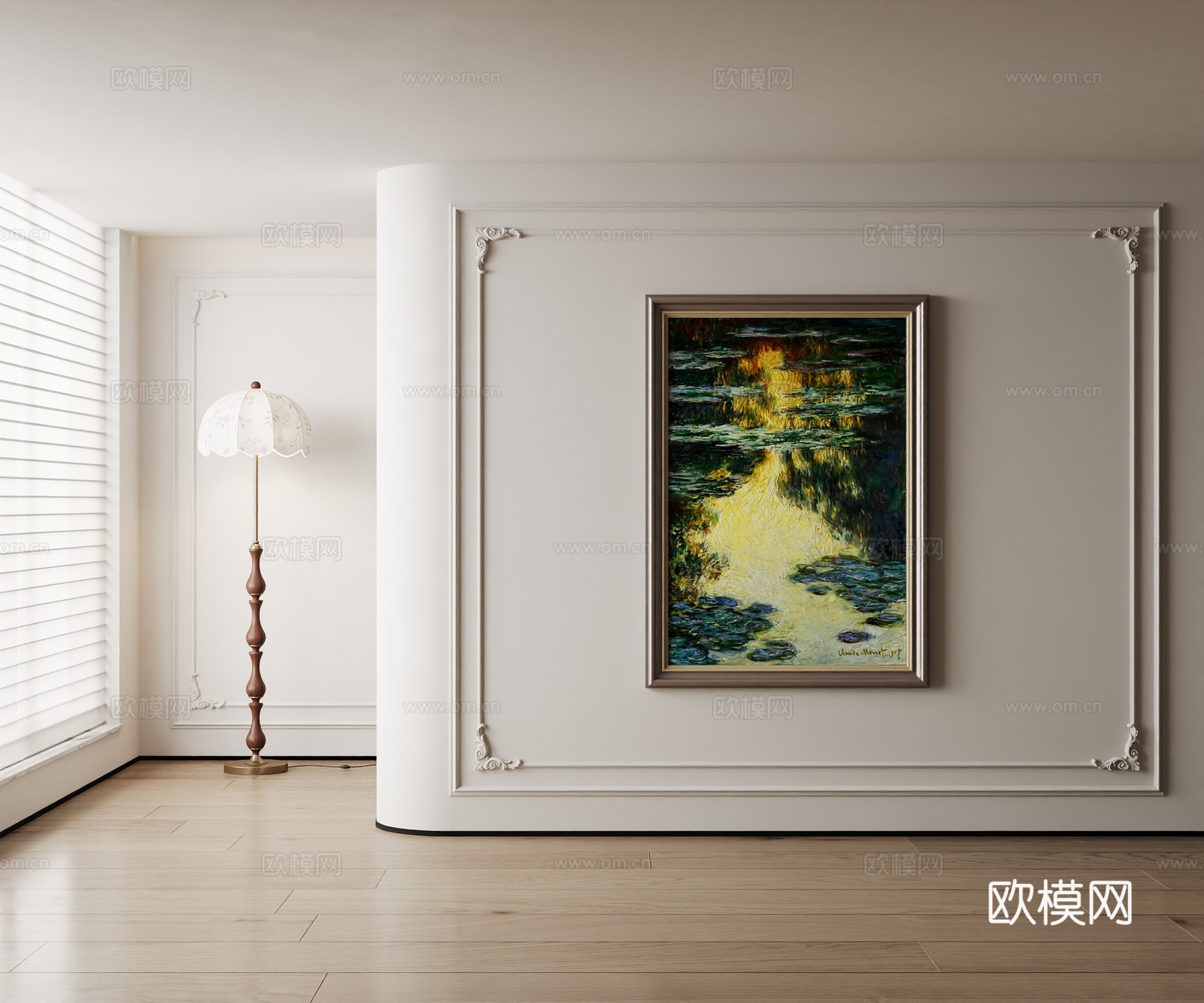 美式装饰画su模型下载（渲染图1）