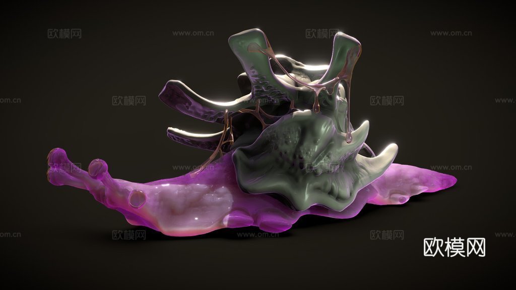 远古蜗牛3d模型