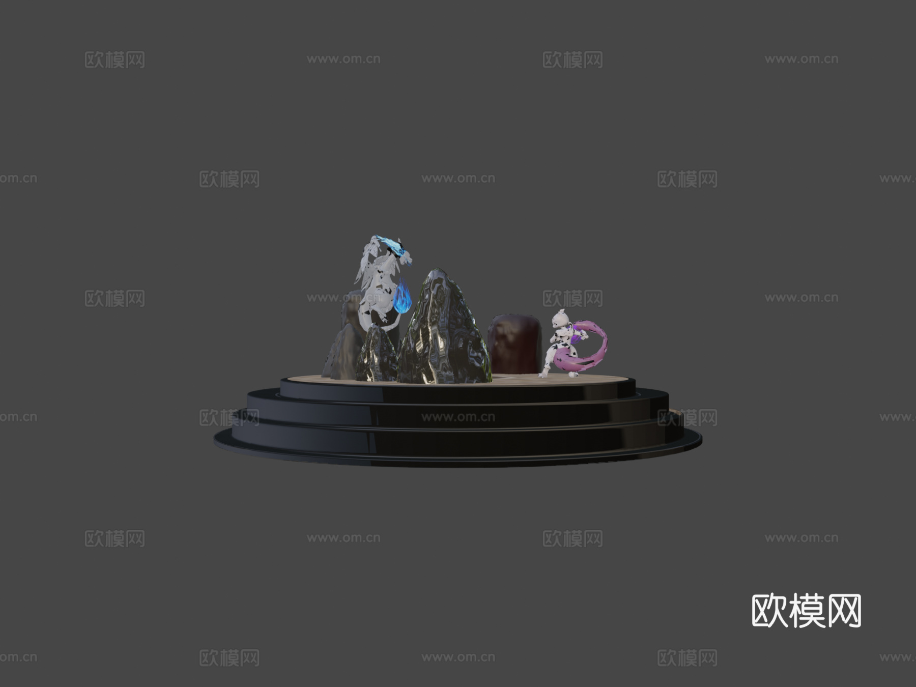 超级喷火龙X对战超梦3d模型