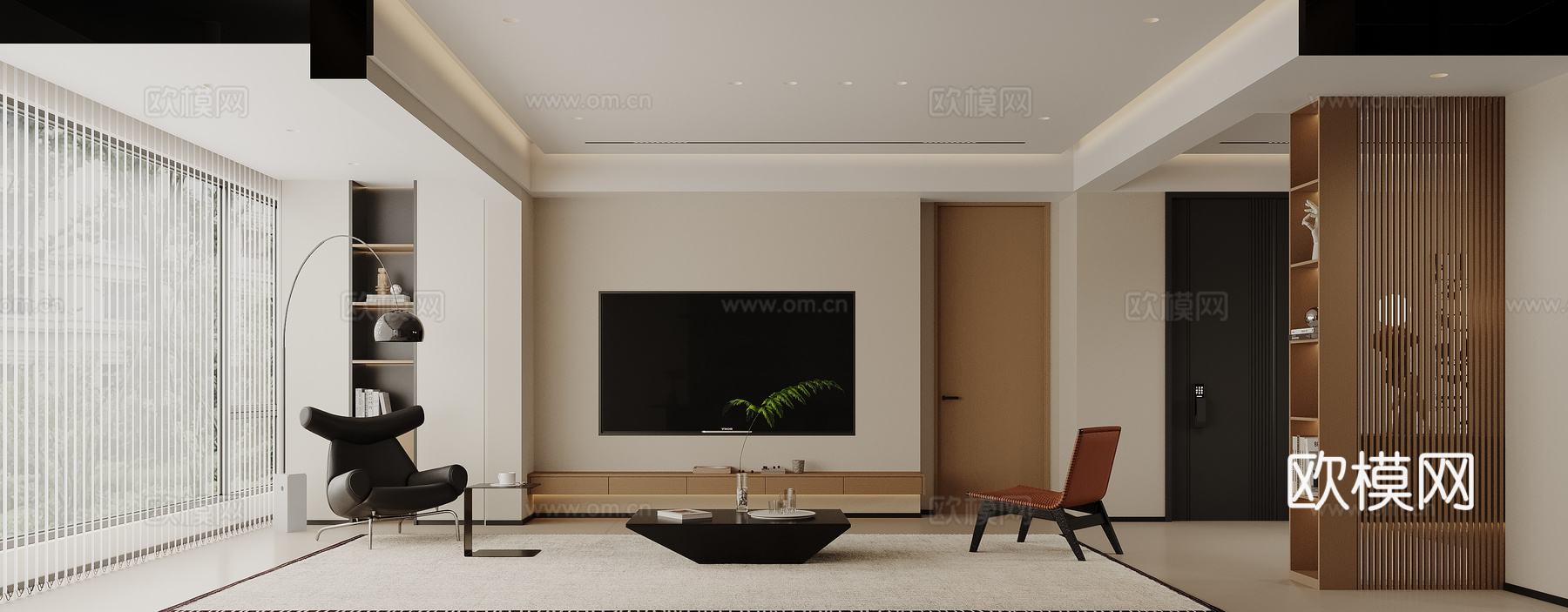 现代简约客餐厅3d模型