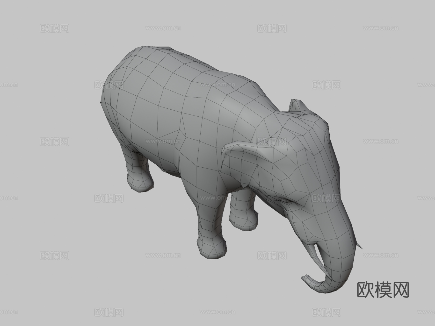 DRT-野生动物-大象3d模型