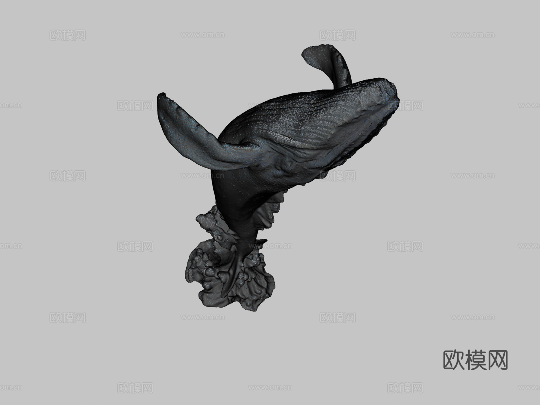 鲸鱼雕像-RevopointINSPIRE3D扫描仪3d模型