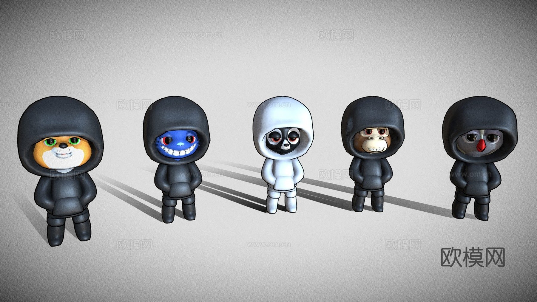 兜帽帮3d模型