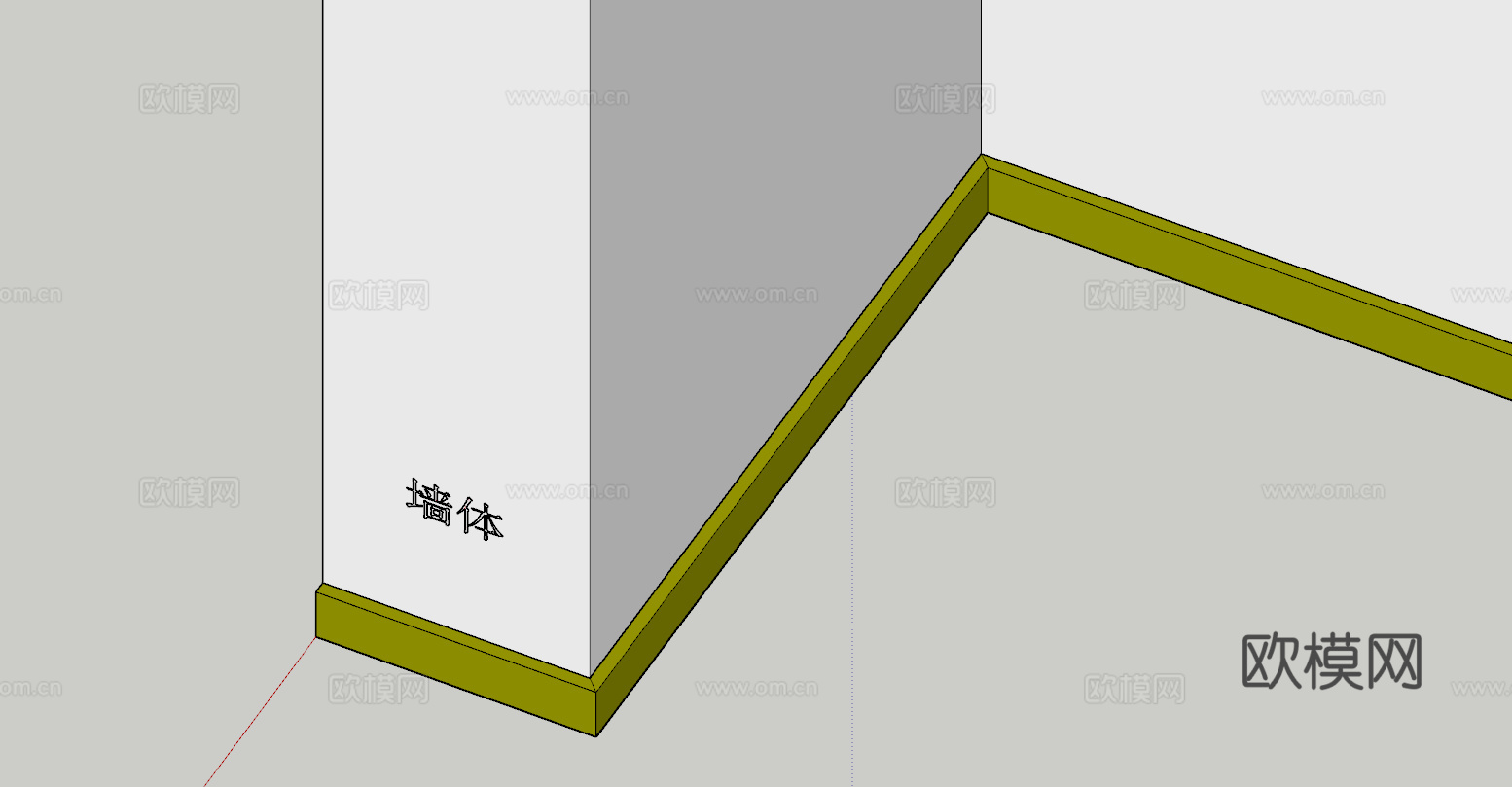 黑钛不锈钢踢脚--现代--轻奢风su模型
