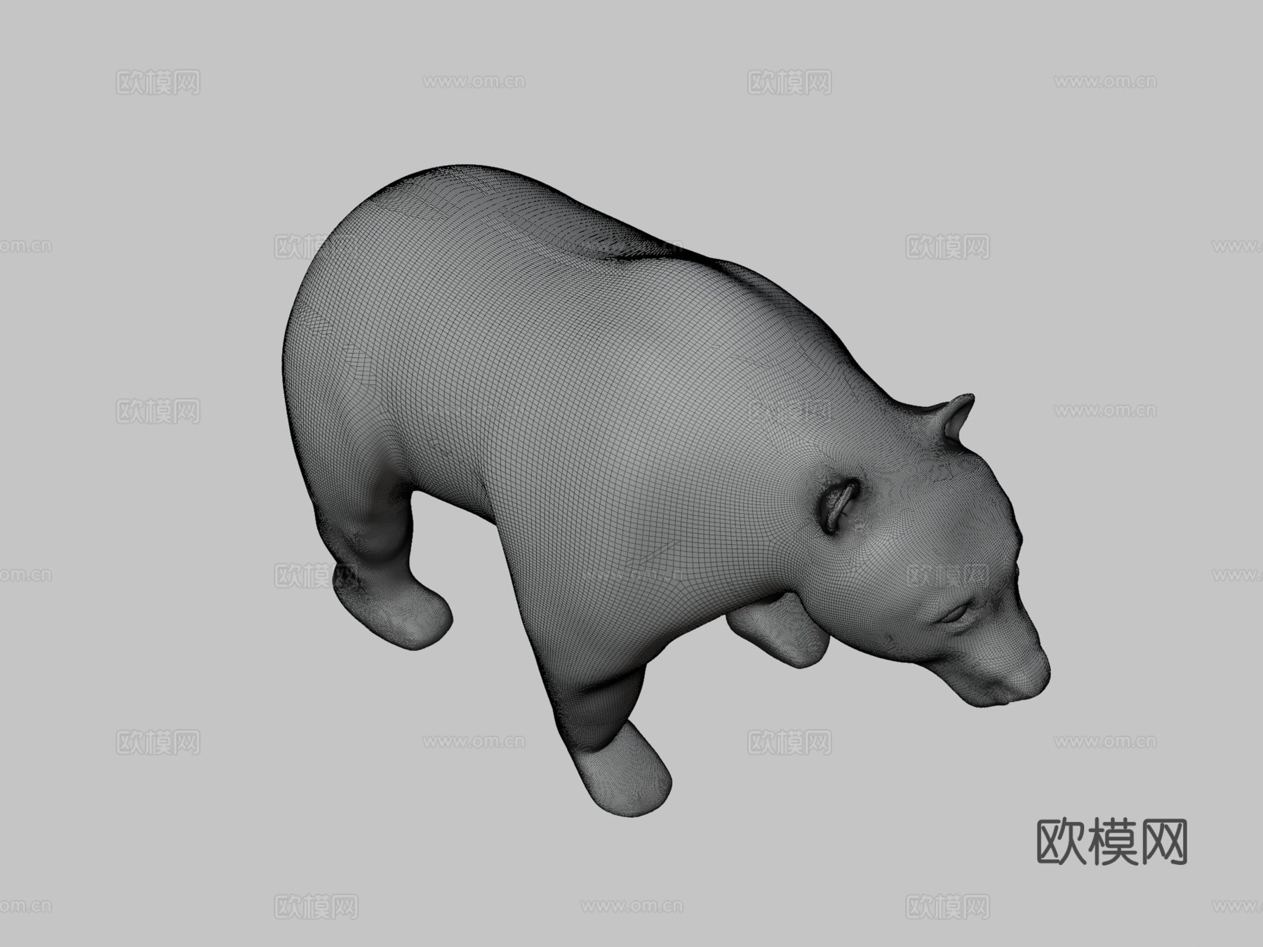 雕塑小屋-熊3d模型