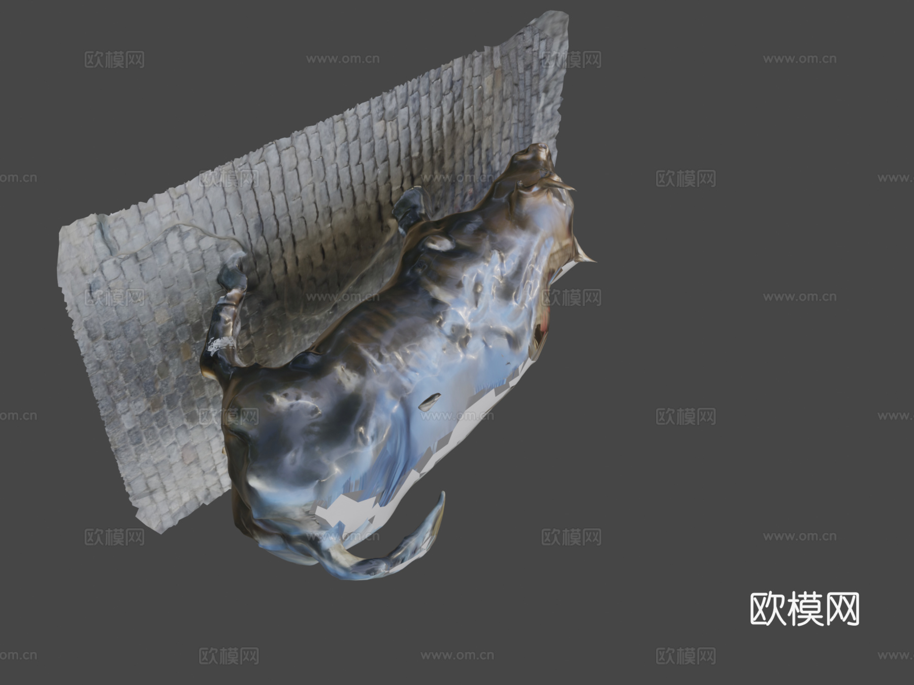 华尔街公牛3d模型