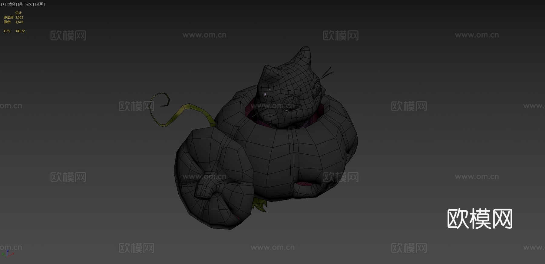 卡通形象猫3d模型