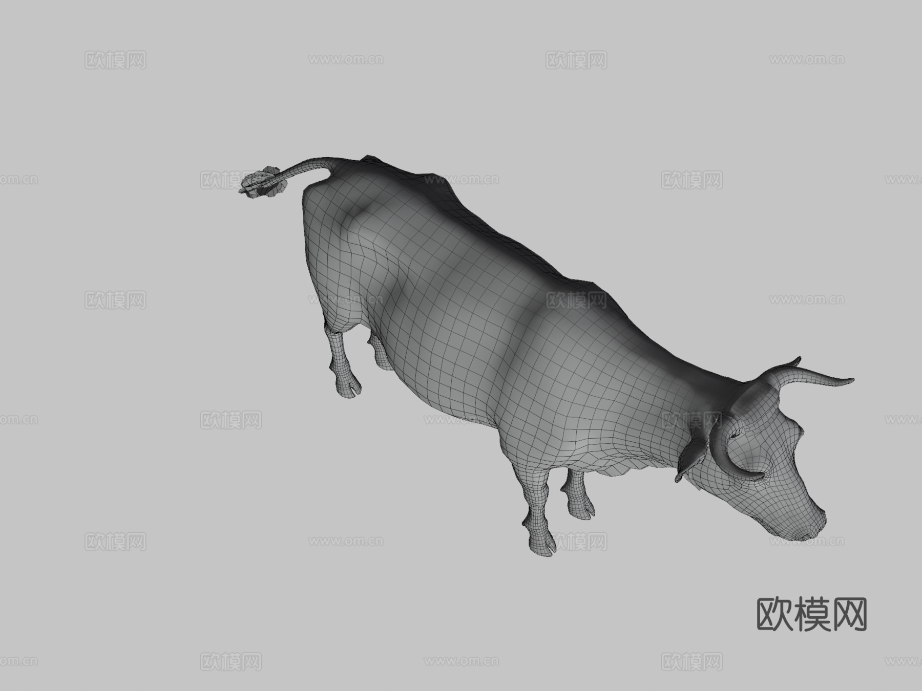 奶牛动画第二版3d模型