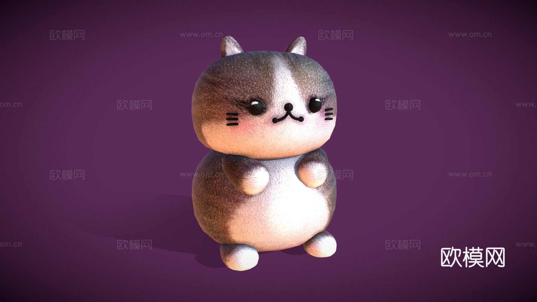 可爱胖猫3d模型