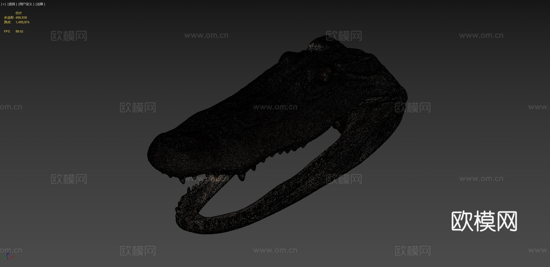 鳄鱼头3d模型