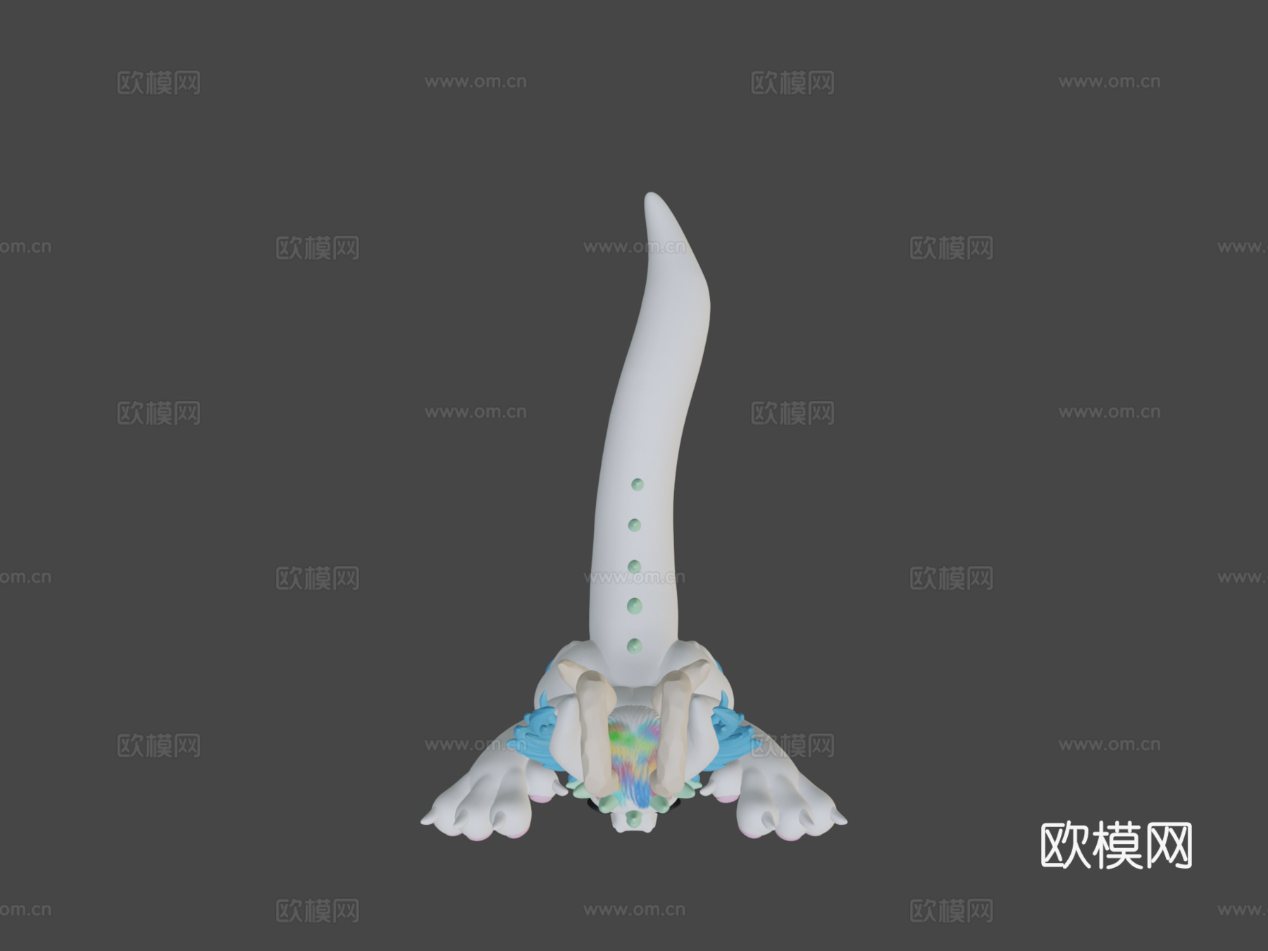 可爱棉花龙3d模型