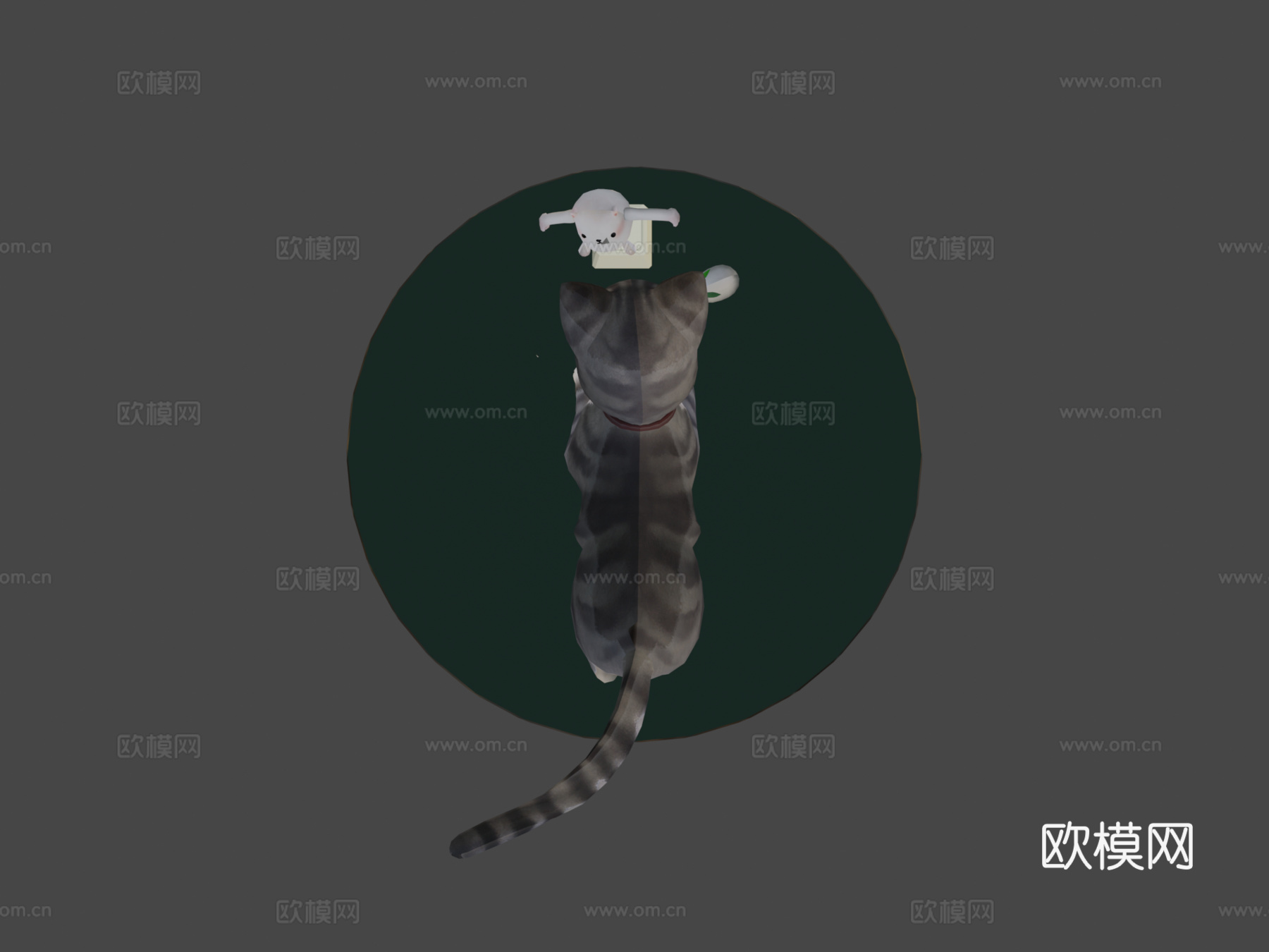 玩木偶的可爱小猫3d模型