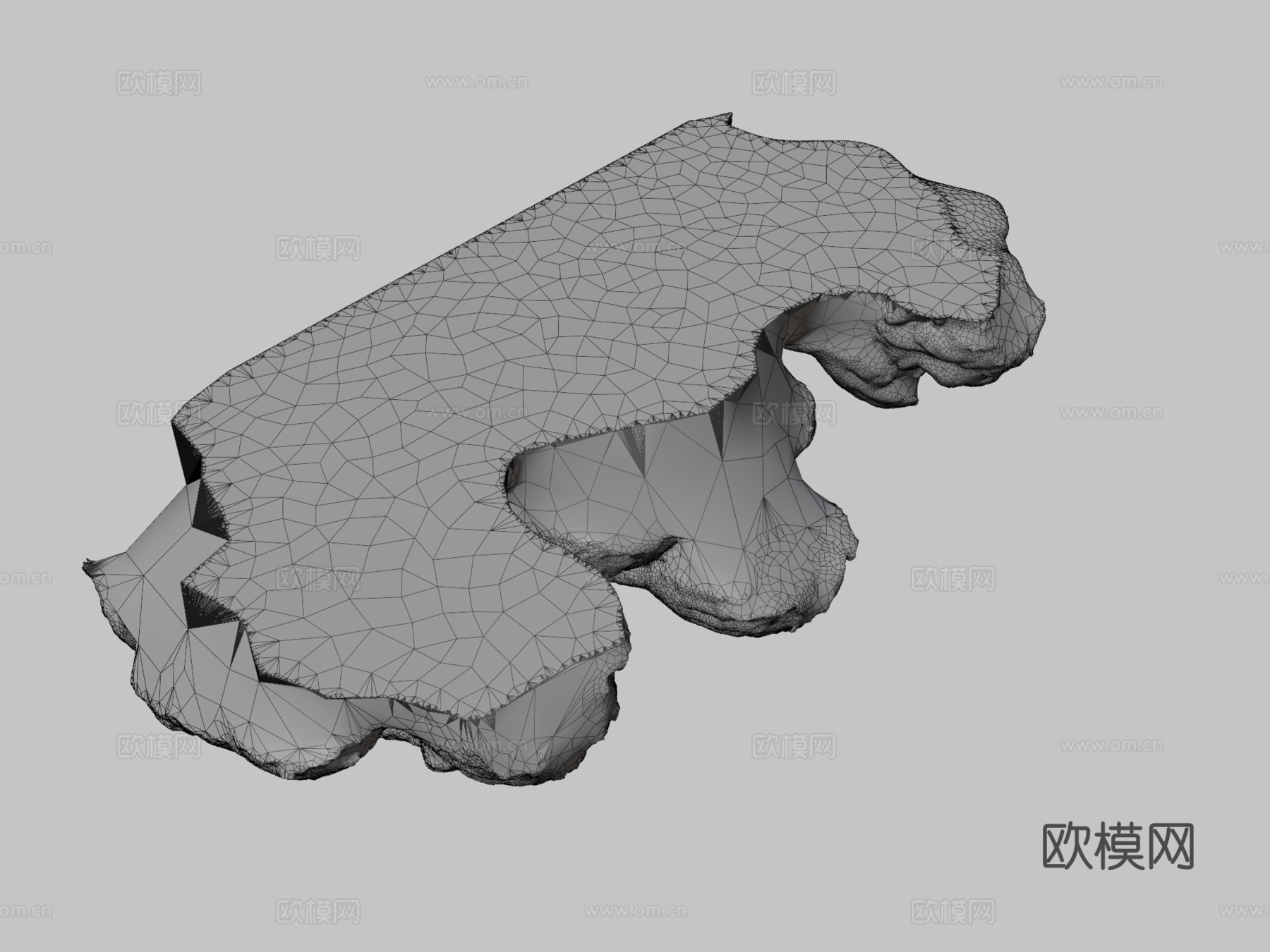 猴子雕像3D扫描3d模型