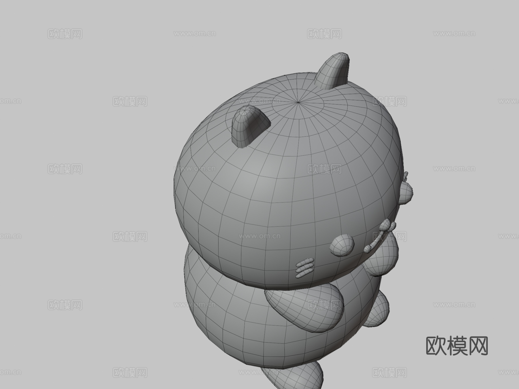 可爱胖猫3d模型