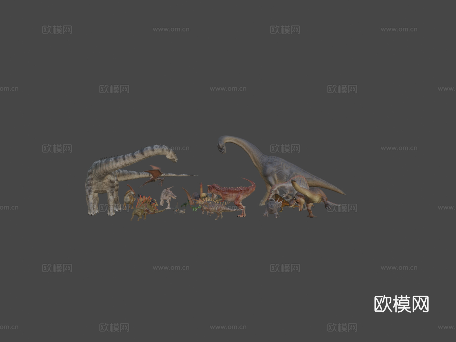 侏罗纪包第一卷&amp;第二卷模型3d模型