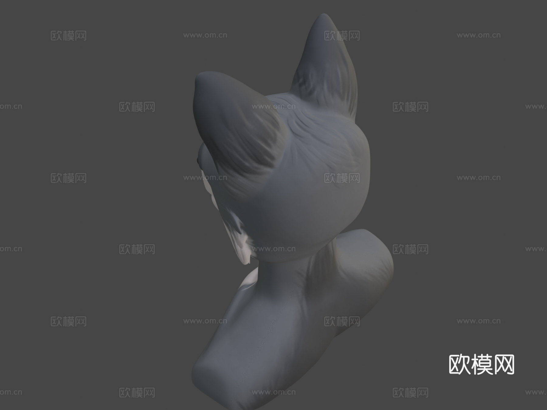 兽人男性头部研究-优化版3d模型