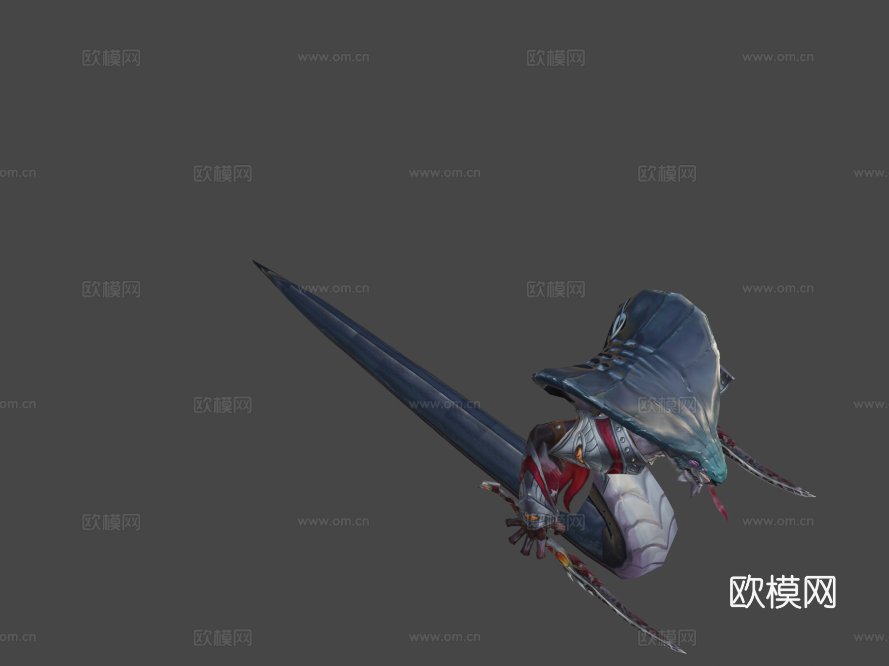 眼镜蛇首领怪物3d模型