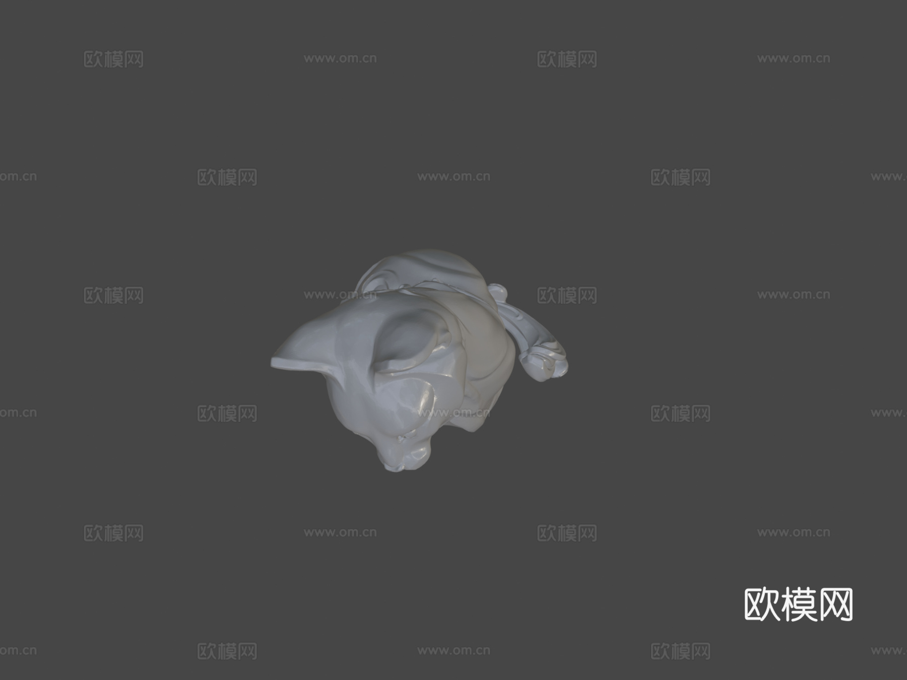 猫雕像3d模型