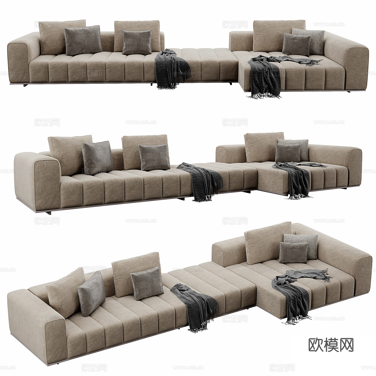 转角沙发3d模型