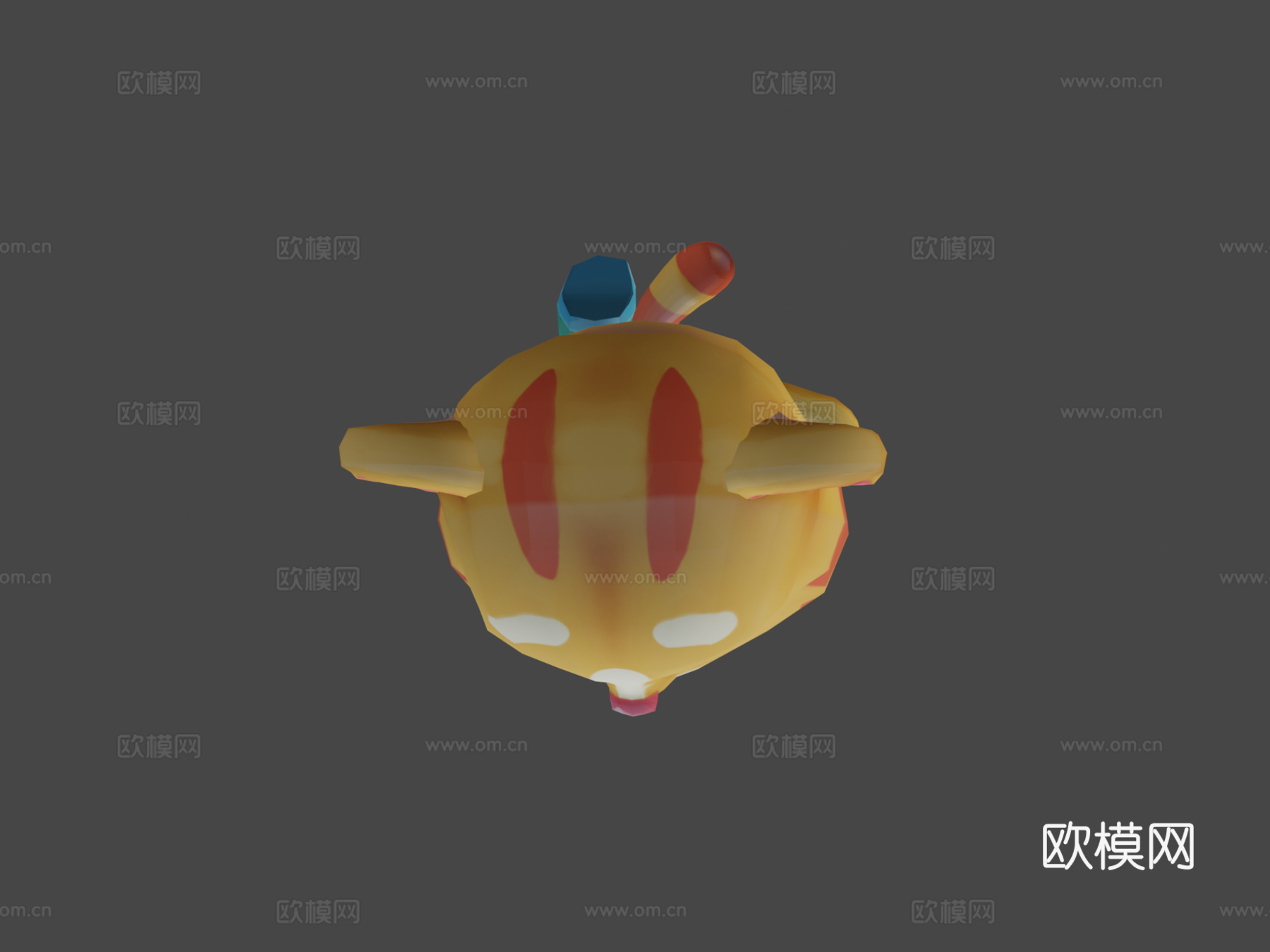 低多边形猫动画绑定3d模型