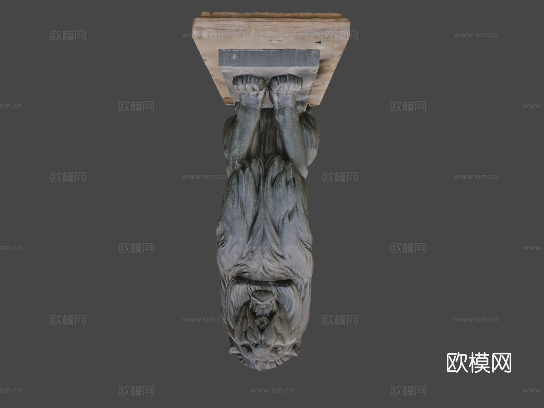 狮子喷泉的狮子(1874)(3DSCANFR(sdrn))3d模型