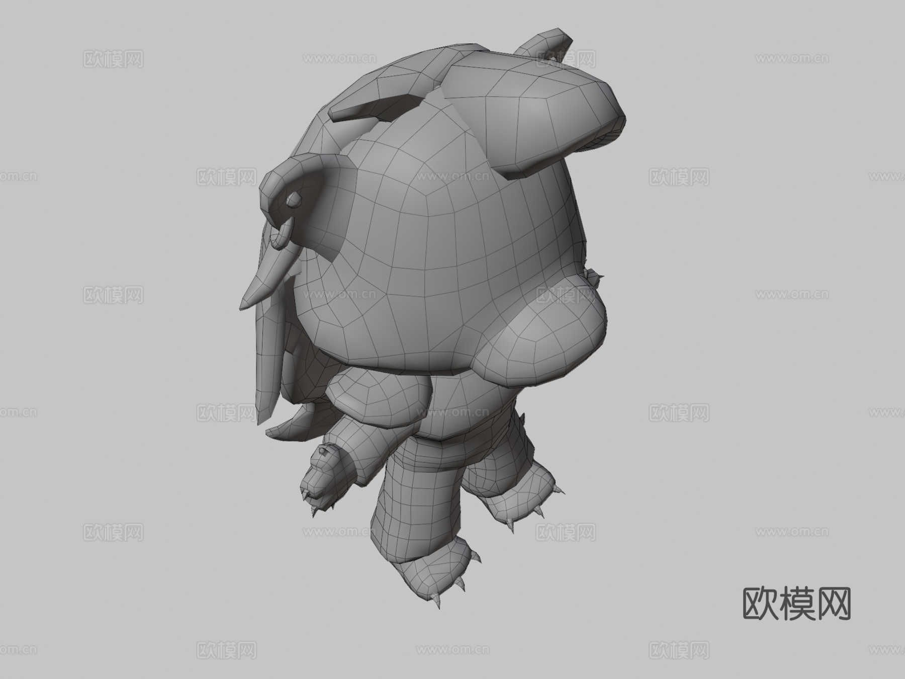 游戏中的罗克珊狼毛绒3d模型
