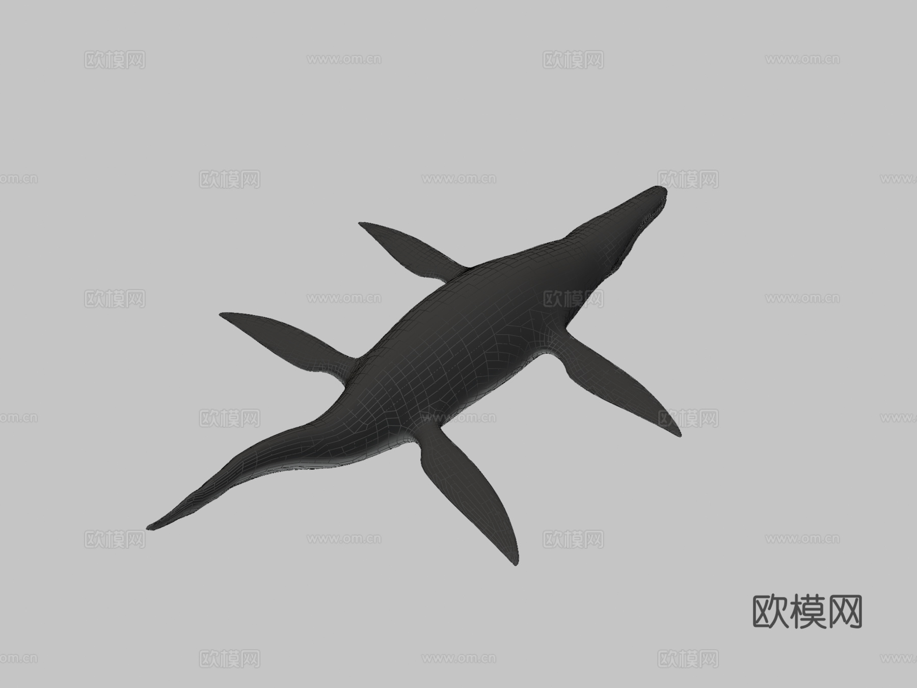 海洋蛇颈龙沧龙3d模型