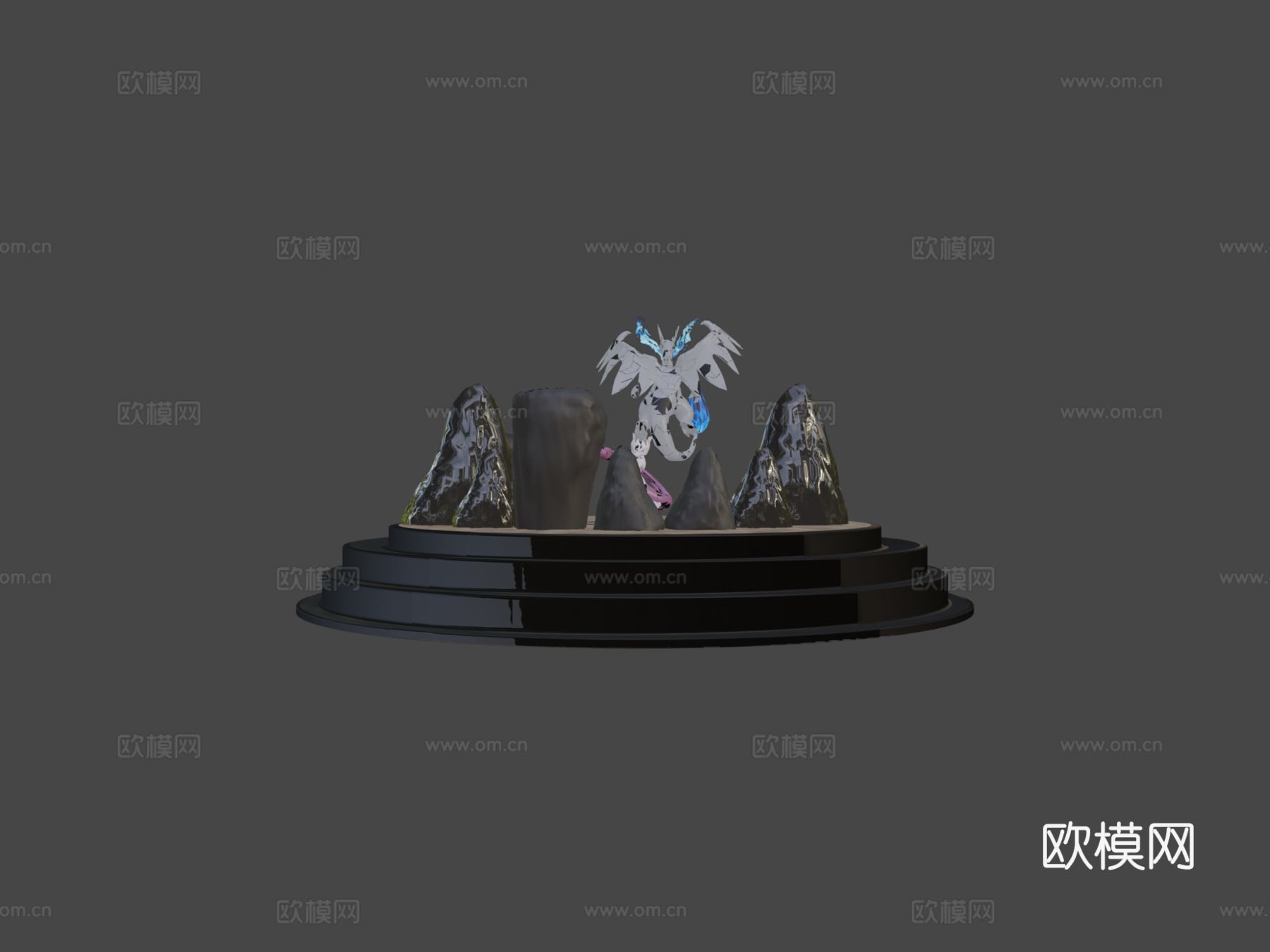 超级喷火龙X对战超梦3d模型