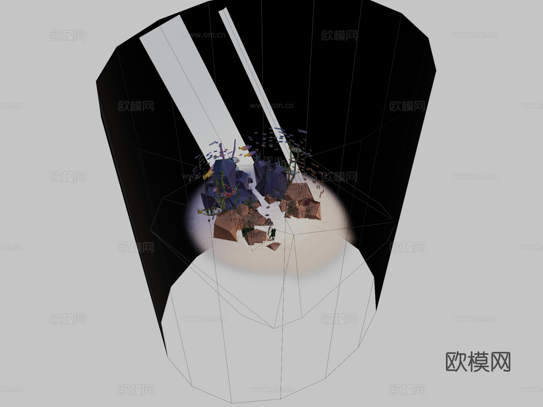 海洋生物低多边形3d模型